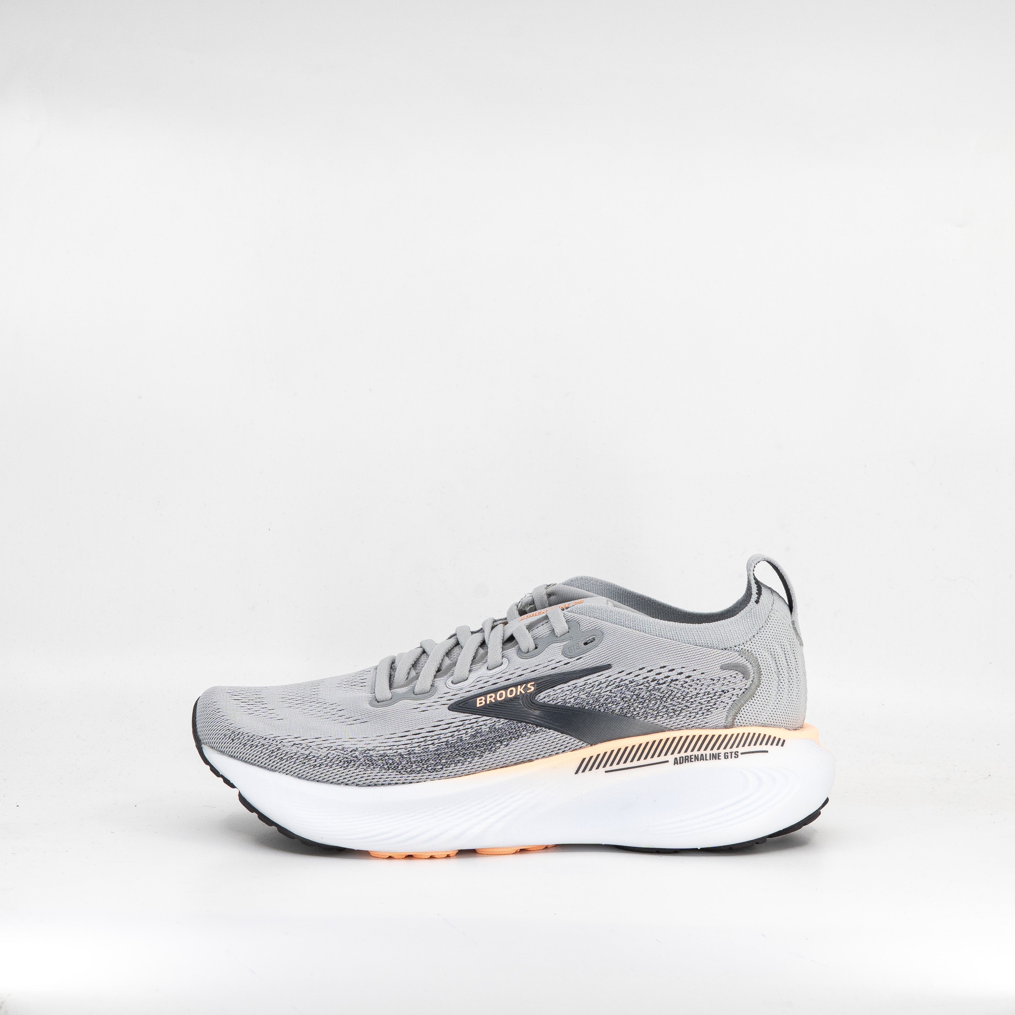 Brooks Adrenaline GTS 25 (2A Narrow) Womens Grey/Blackened Pearl/Coral - Frontrunner Colombo