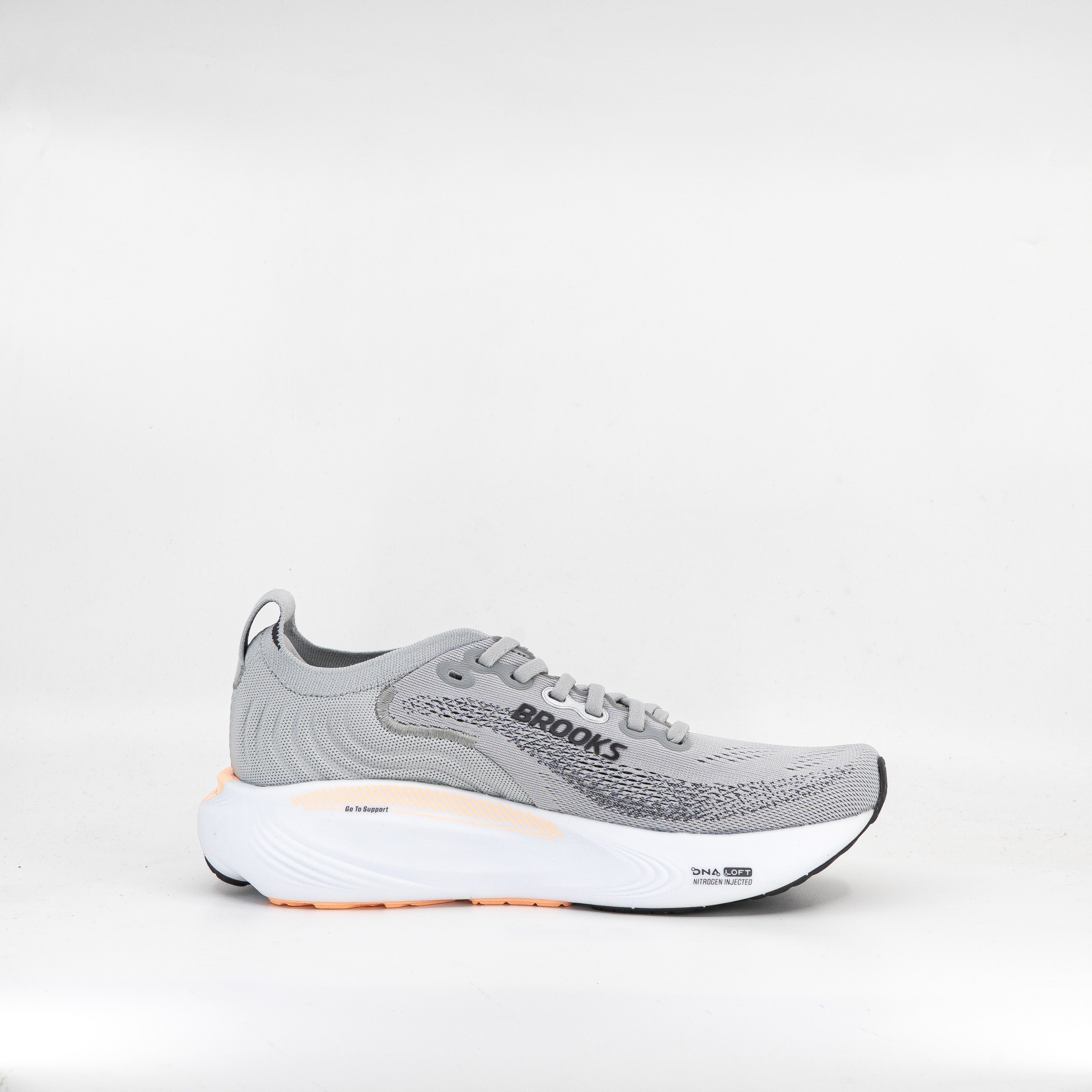 Brooks Adrenaline GTS 25 (2A Narrow) Womens Grey/Blackened Pearl/Coral - Frontrunner Colombo