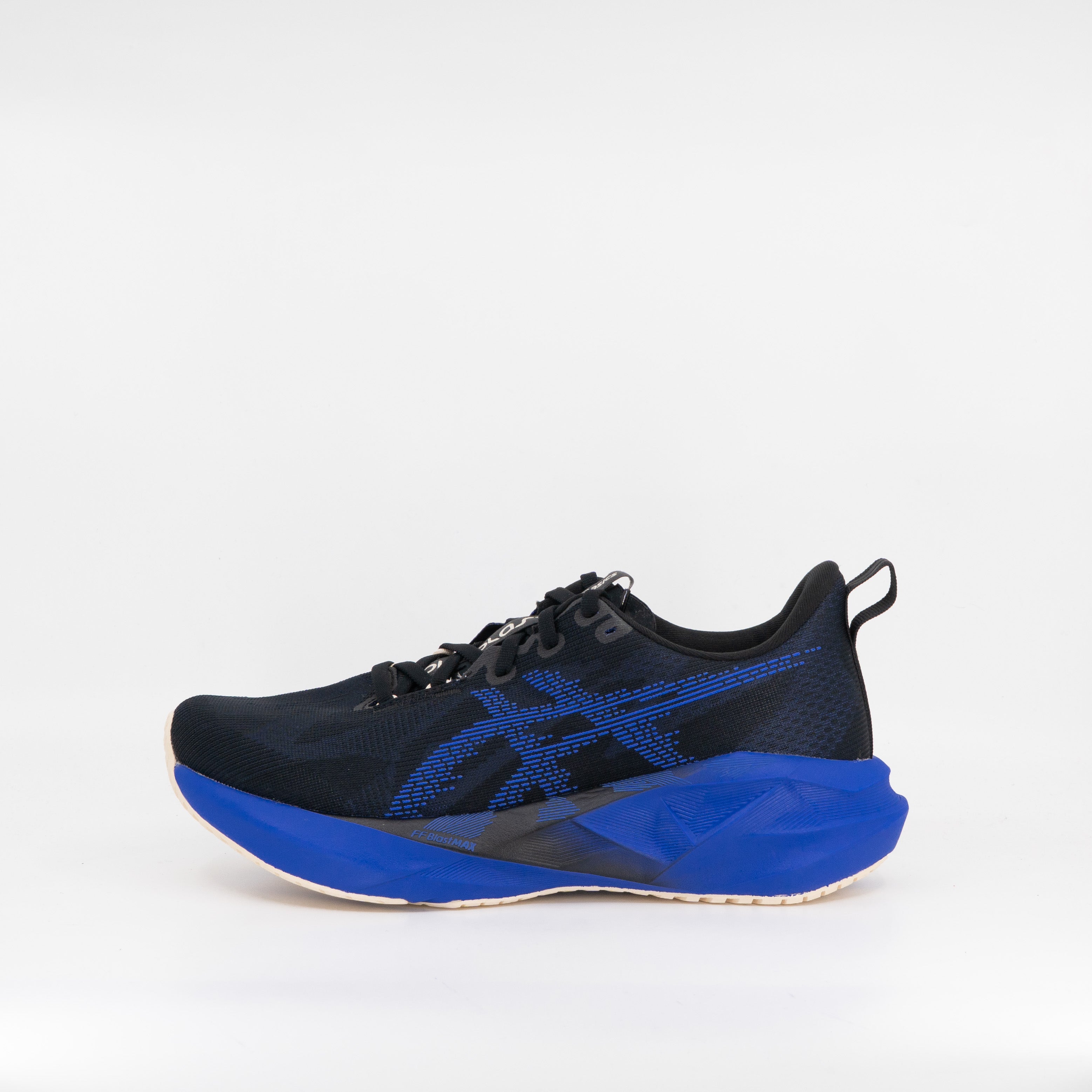 Asics Novablast 5 (2E Wide) Mens Black/Cobalt Burst - Frontrunner Colombo