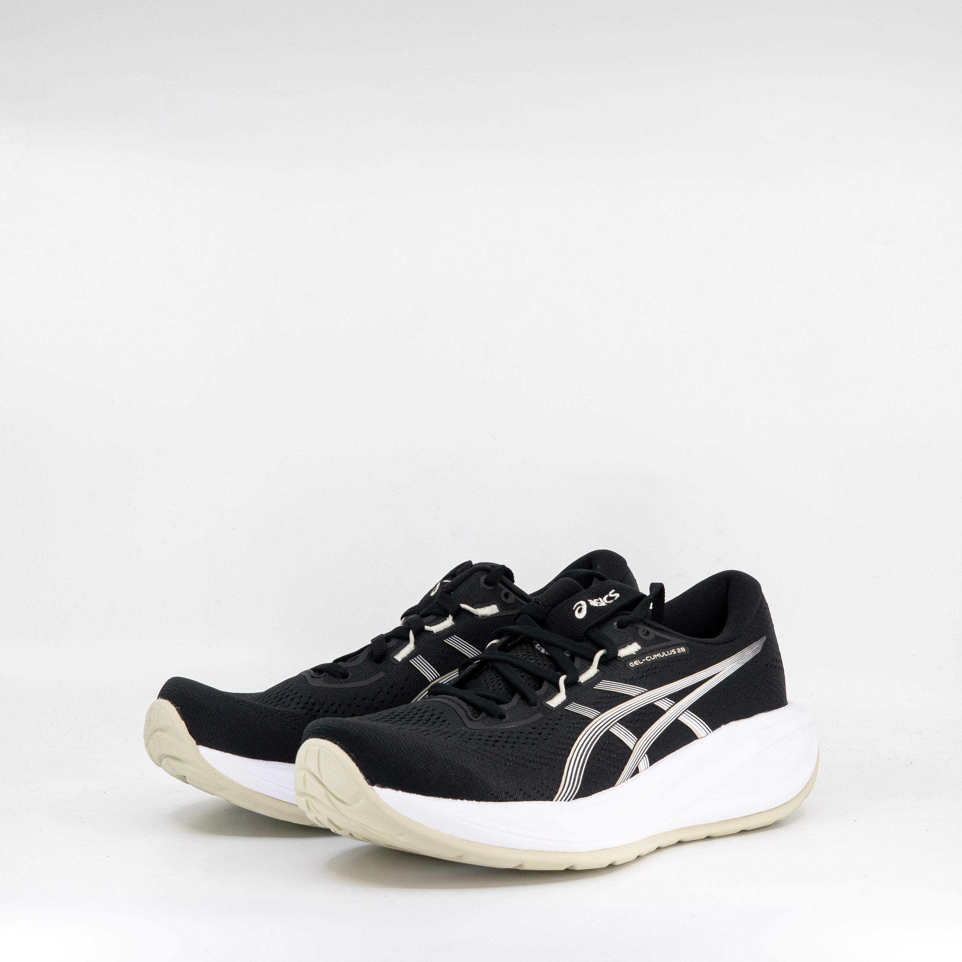 Asics Gel-Cumulus 28 (2A Narrow) Womens Black/White - Frontrunner Colombo