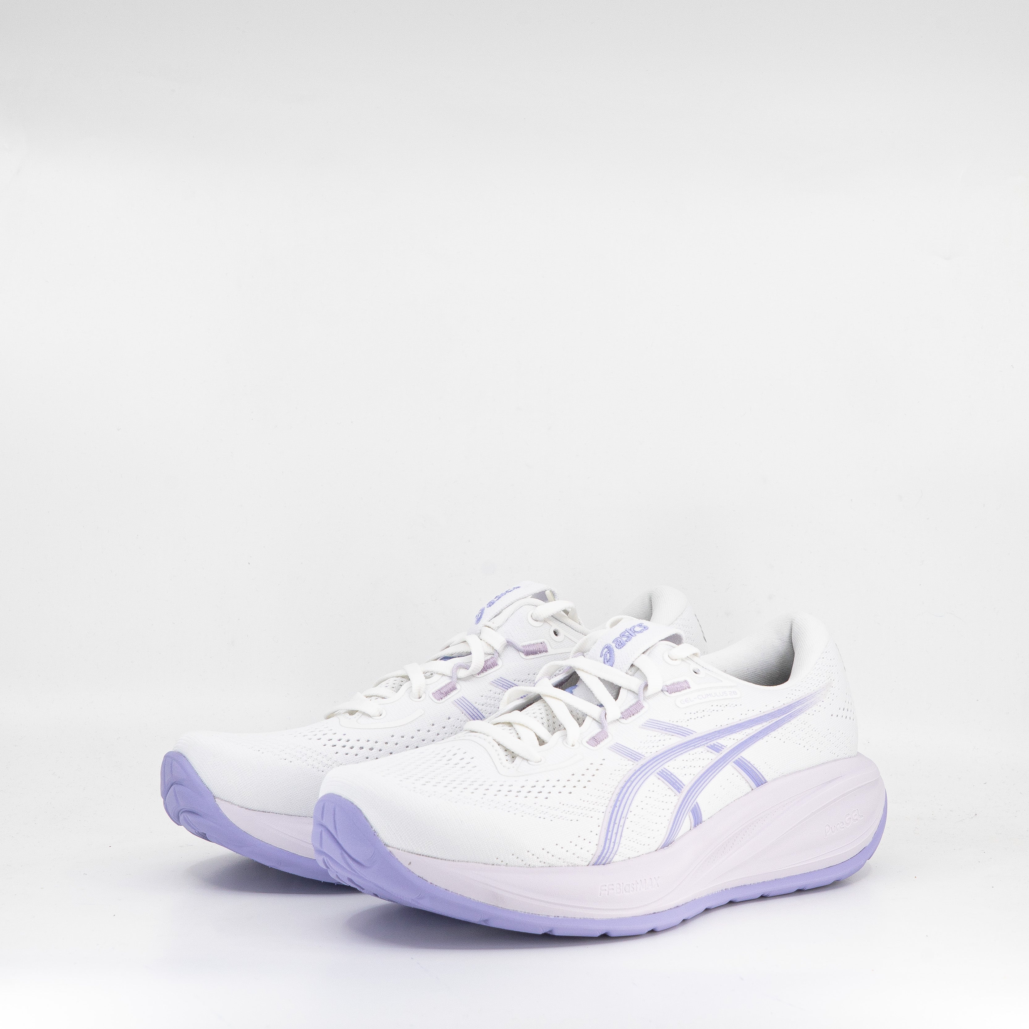 Asics Gel-Cumulus 28 (D Wide) Womens White/Bluebell - Frontrunner Colombo