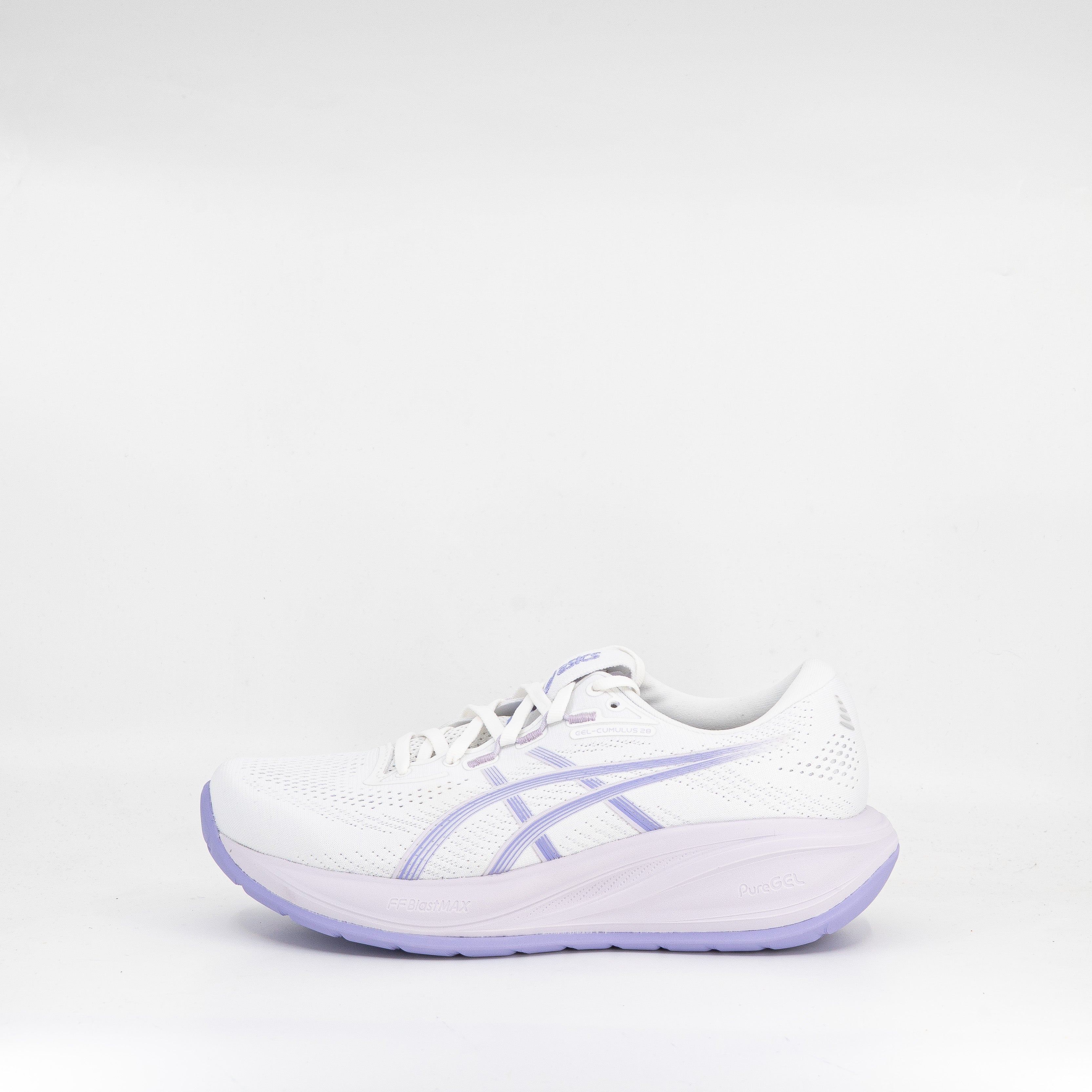 Asics Gel-Cumulus 28 (D Wide) Womens White/Bluebell - Frontrunner Colombo