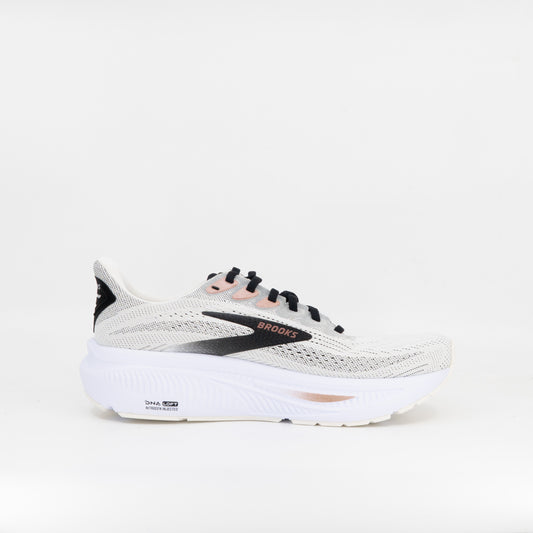 Brooks Ghost 17 (B Standard) Womens White/Black/Rose Gold - Frontrunner Colombo