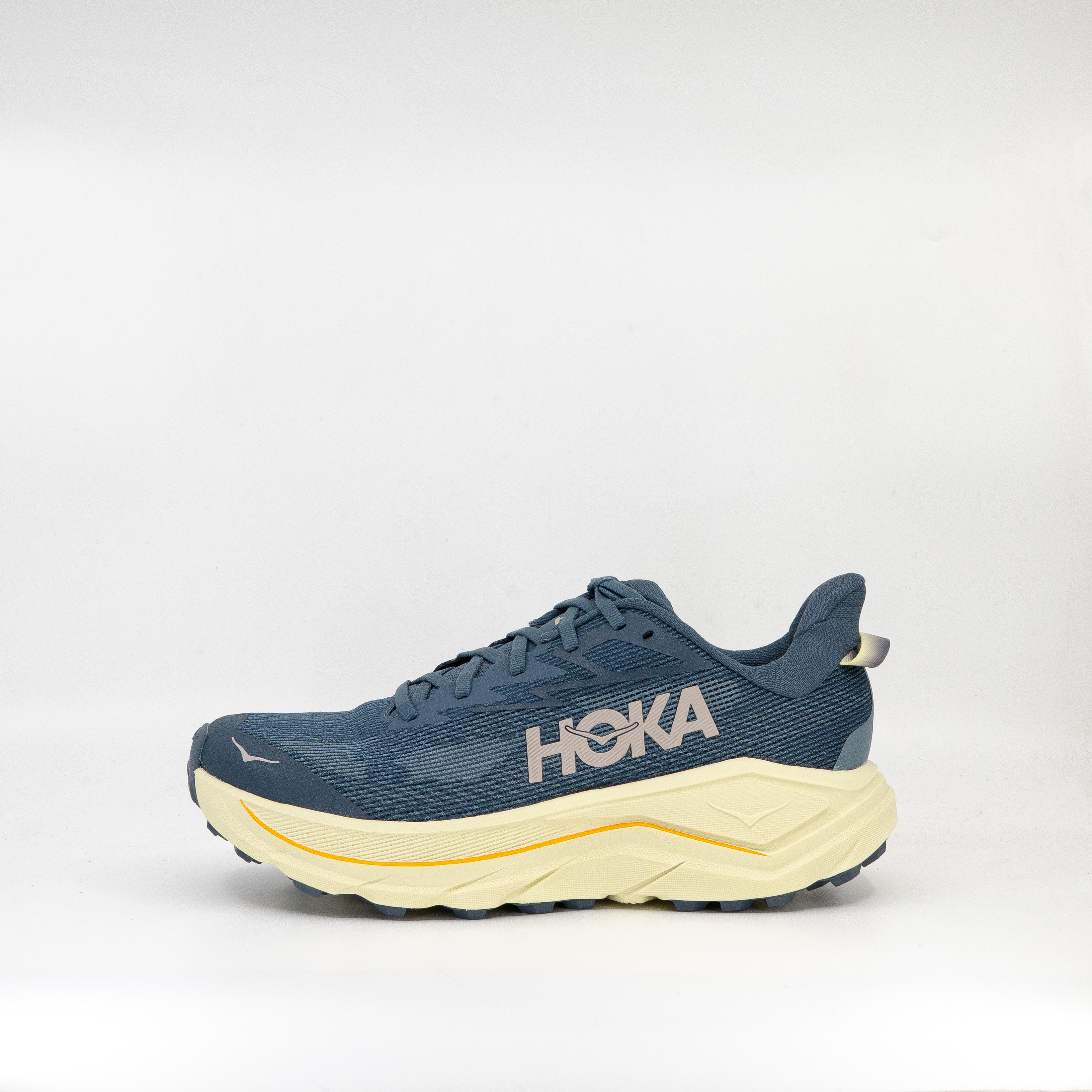Hoka Challenger 8 (2E Wide) Mens Faded Navy/Pampas Grass - Frontrunner Colombo