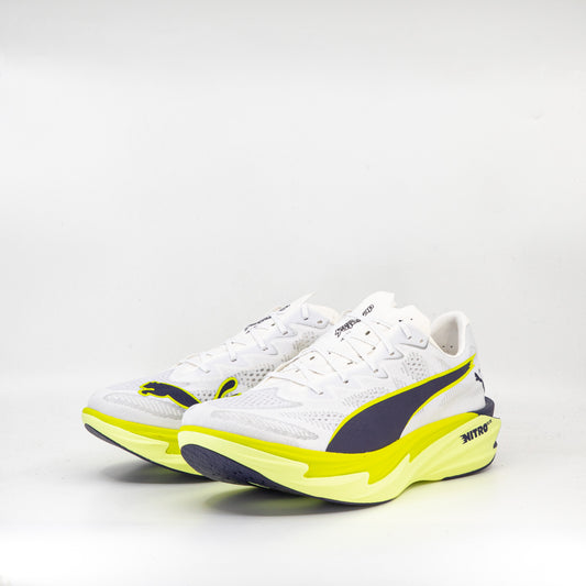 Puma Deviate Nitro Elite 4 (B Standard) Womens White-Apple Spritz/Lux Lime - Frontrunner Colombo