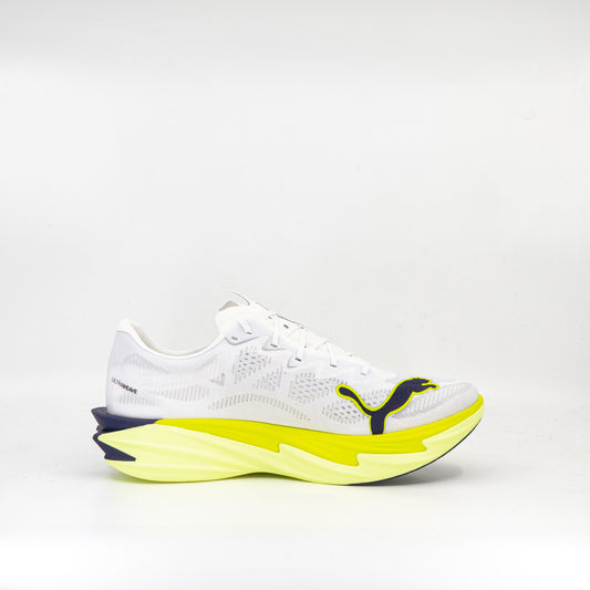 Puma Deviate Nitro Elite 4 (B Standard) Womens White-Apple Spritz/Lux Lime - Frontrunner Colombo