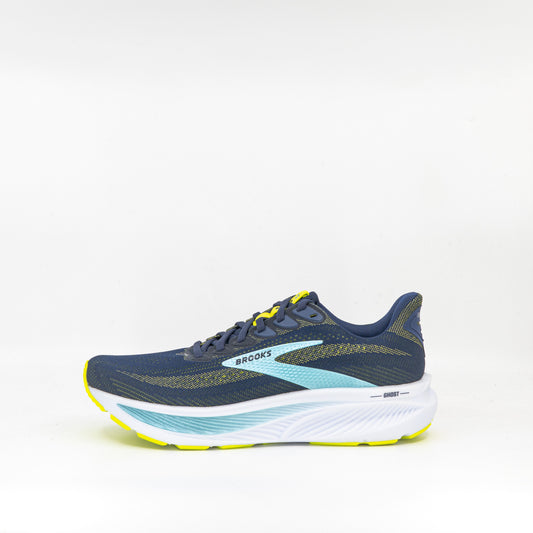 Brooks Ghost 17 (D Standard) Mens Peacoat/Lime/Blue - Frontrunner Colombo