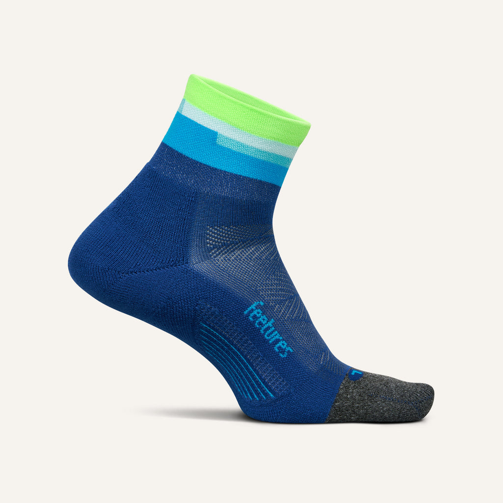 Feetures Elite Ultra Light Cushion Quarter Crew Surf Board Blue - Frontrunner Colombo