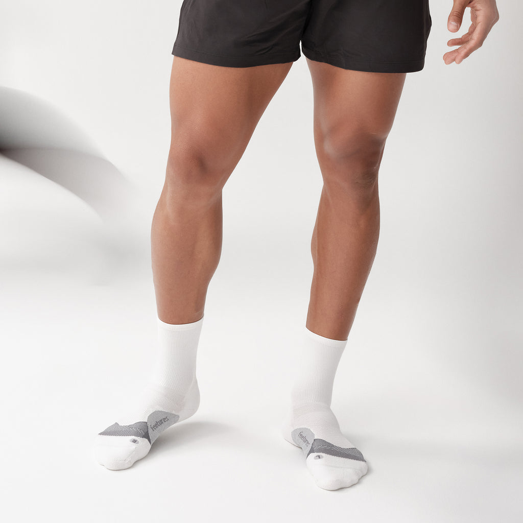 Feetures Elite Light Cushion Mini Crew White - Frontrunner Colombo
