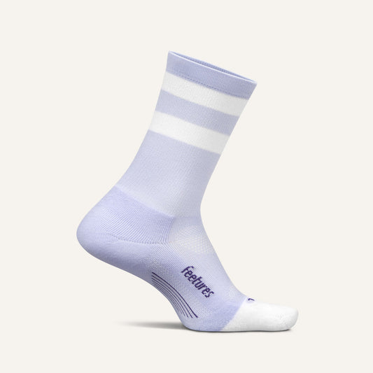 Feetures Elite Light Cushion Mini Crew Lilac High Top Stripe - Frontrunner Colombo