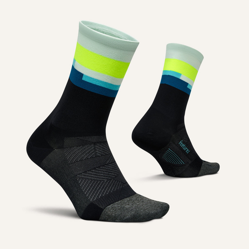 Feetures Elite Ultra Light Cushion Mini-Crew Bayside Black - Frontrunner Colombo