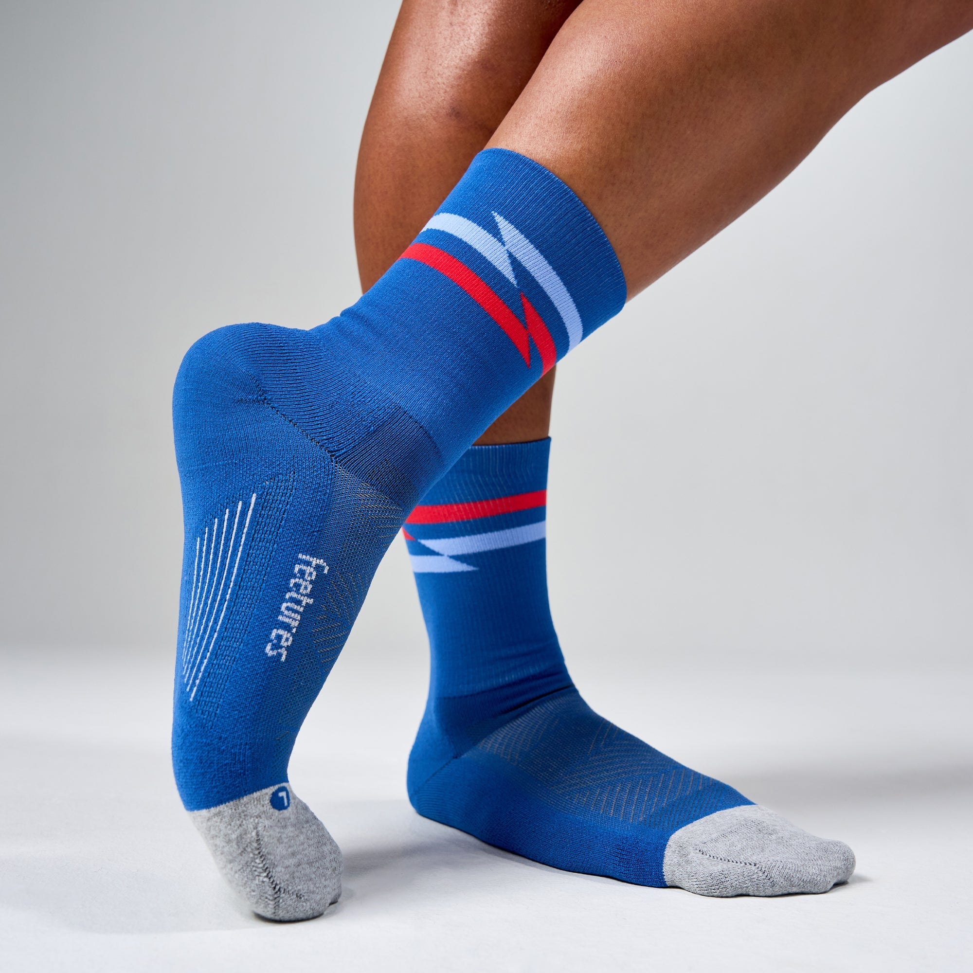 Feetures Elite Light Cushion Mini Crew Blue Track - Frontrunner Colombo