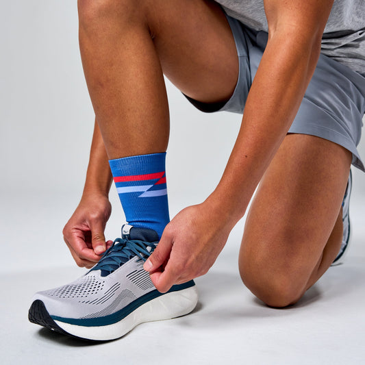 Feetures Elite Light Cushion Mini Crew Blue Track - Frontrunner Colombo