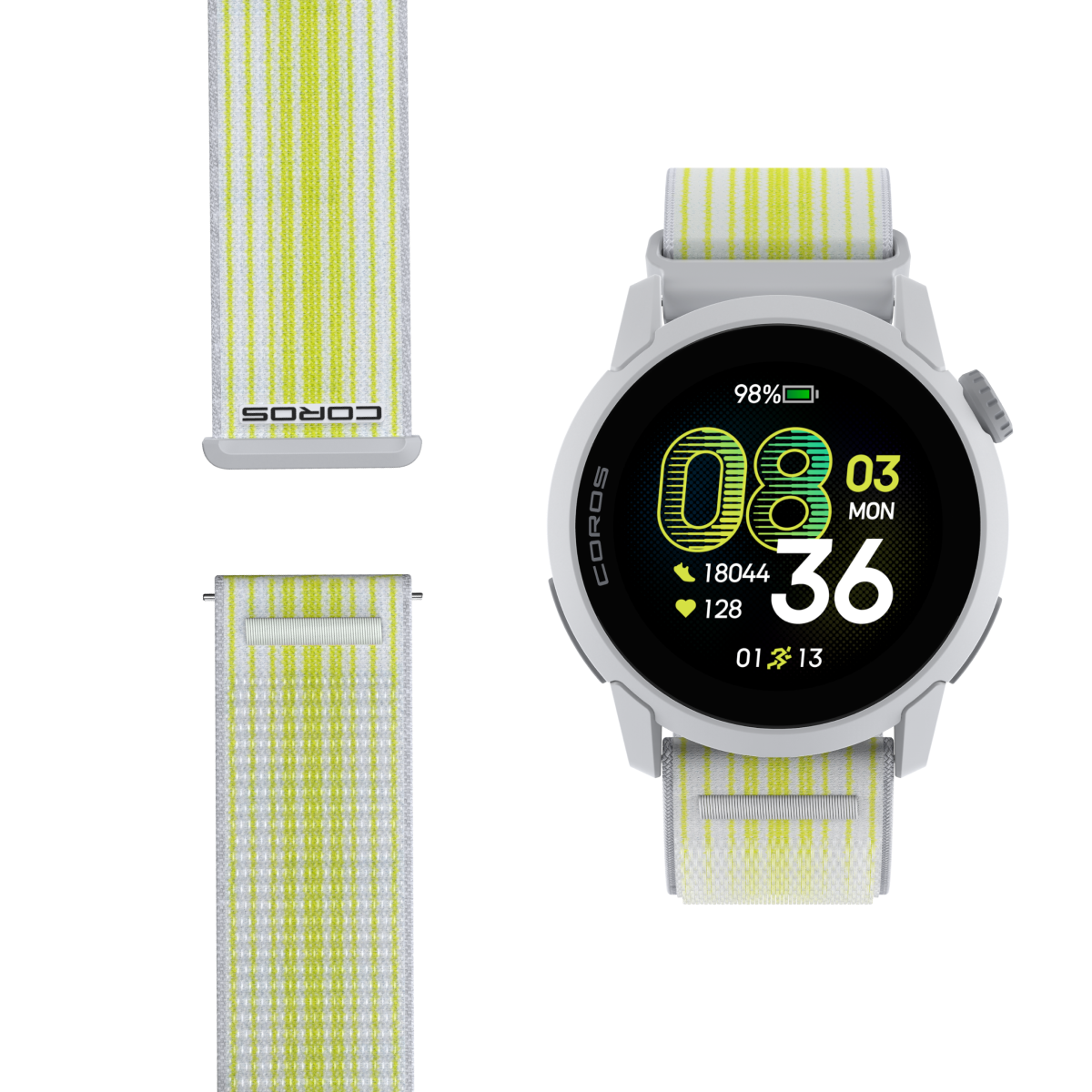 Coros Pace 4 - White - Nylon Band - Frontrunner Colombo