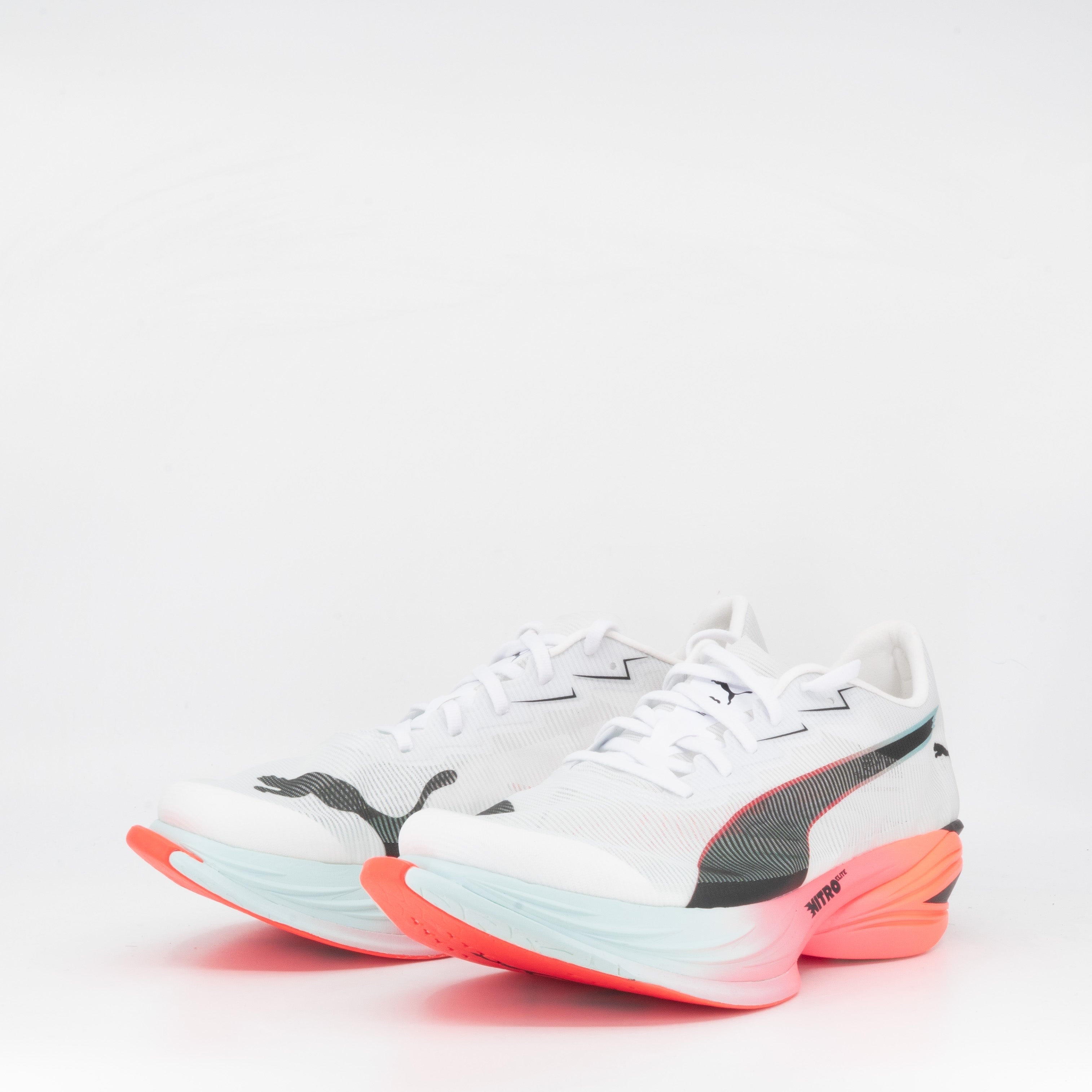 Puma Fast-R Nitro Elite 3 (B Standard) Womens White/Glowing Red/Mint - Frontrunner Colombo