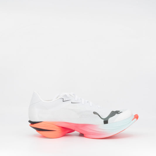 Puma Fast-R Nitro Elite 3 (B Standard) Womens White/Glowing Red/Mint - Frontrunner Colombo