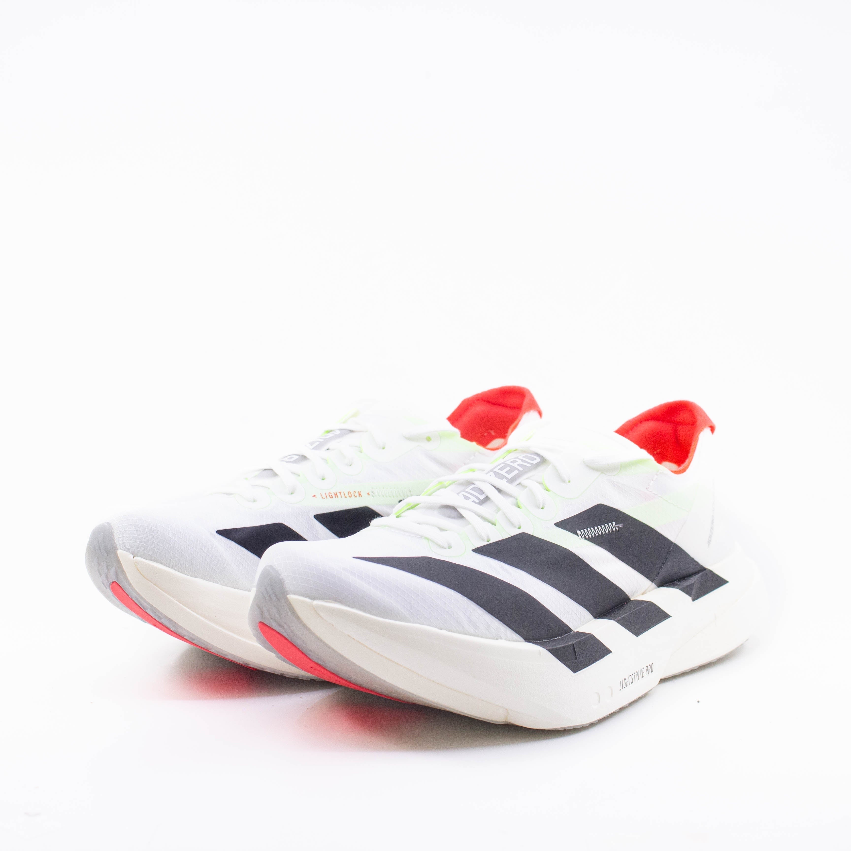 Adidas Adizero Adios Pro 4 (B Standard) Womens Cloud White/Core Black/Silver Metallic - Frontrunner Colombo