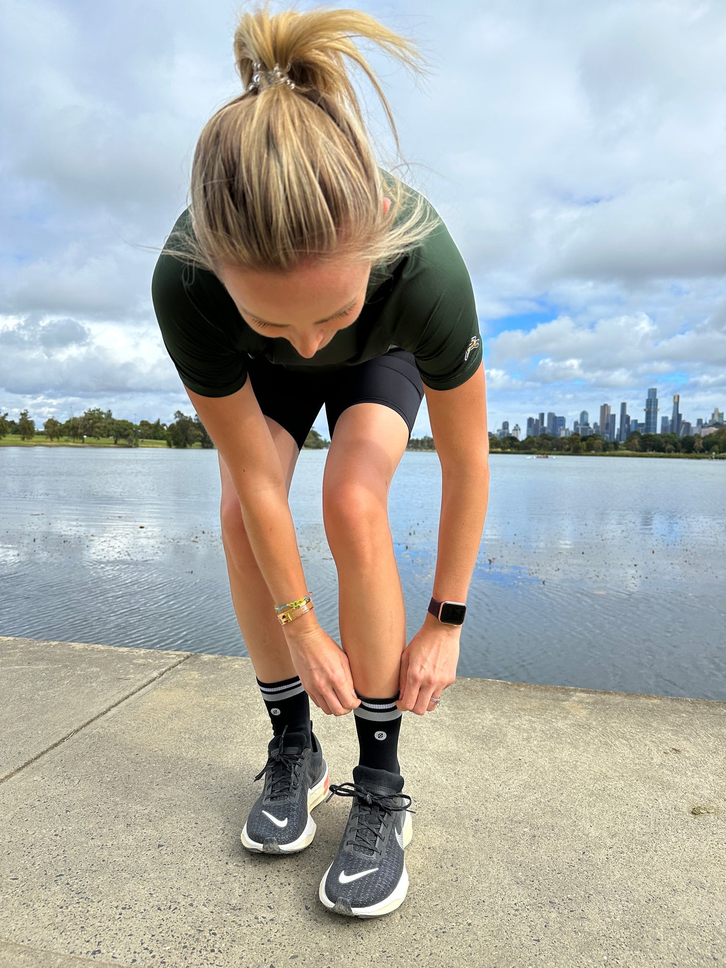 SHYU Racing Half Crew - Black/Grey/White - Frontrunner Colombo