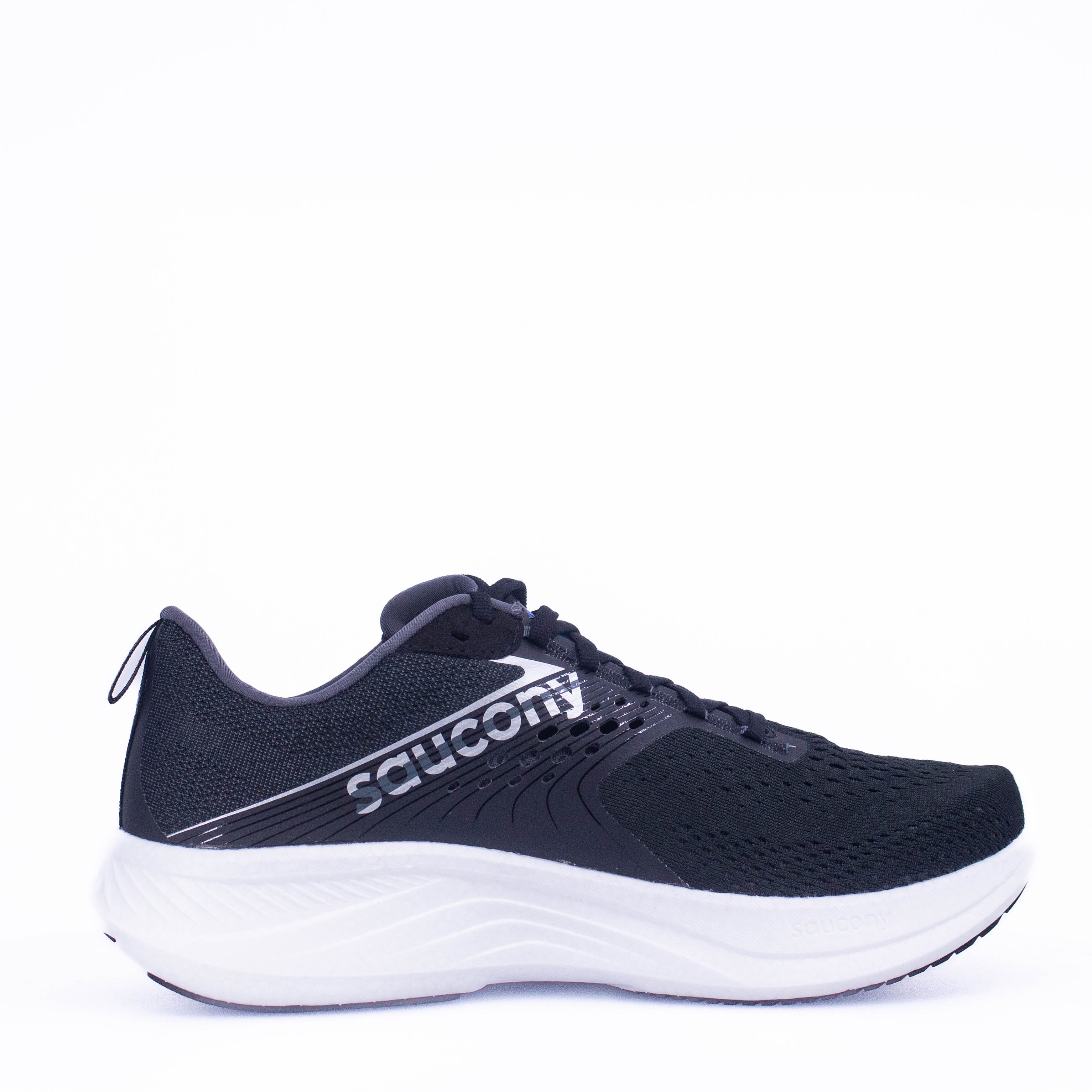 Saucony Ride 17 (D Wide) Womens Black/White - Frontrunner Colombo
