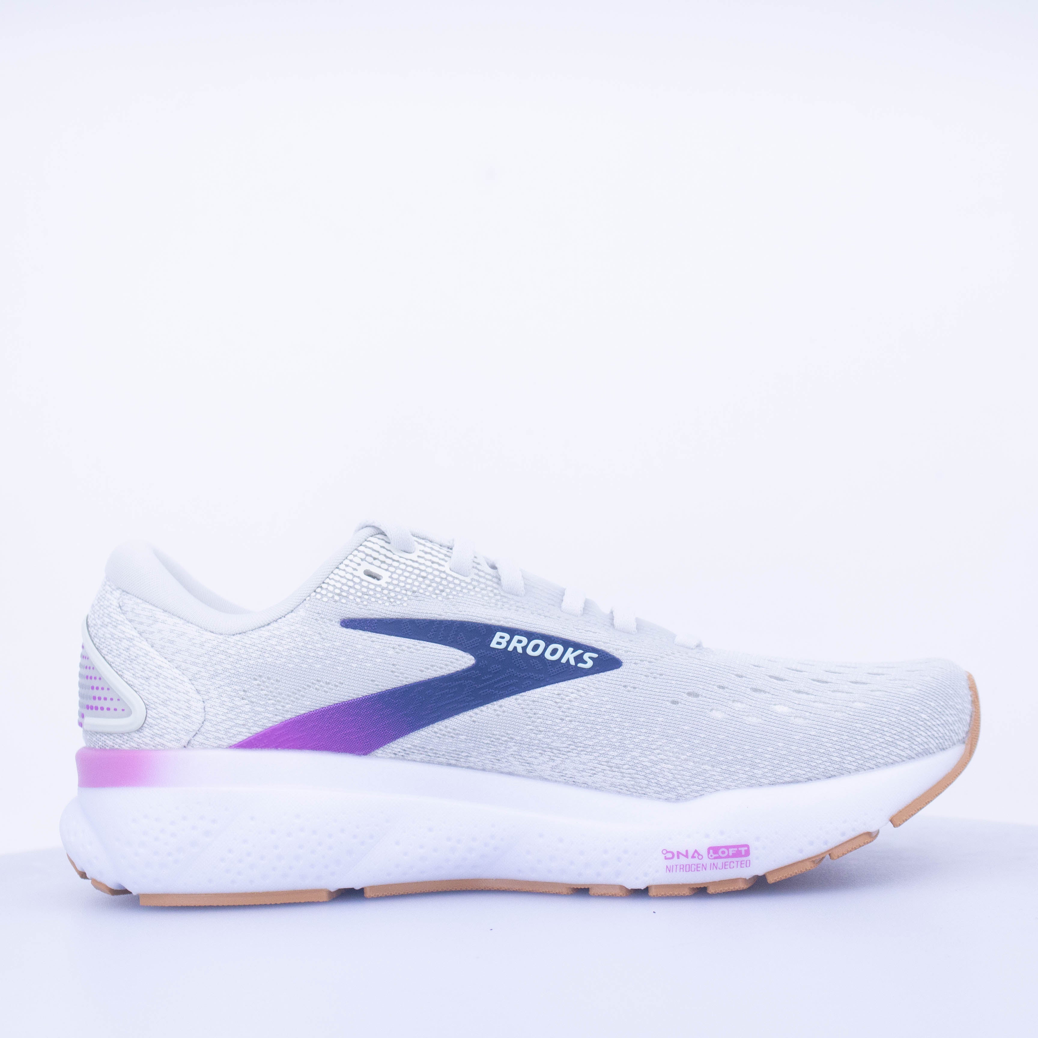 Brooks Ghost 16 (D Wide) Womens White/Grey/Estate Blue - Frontrunner Colombo