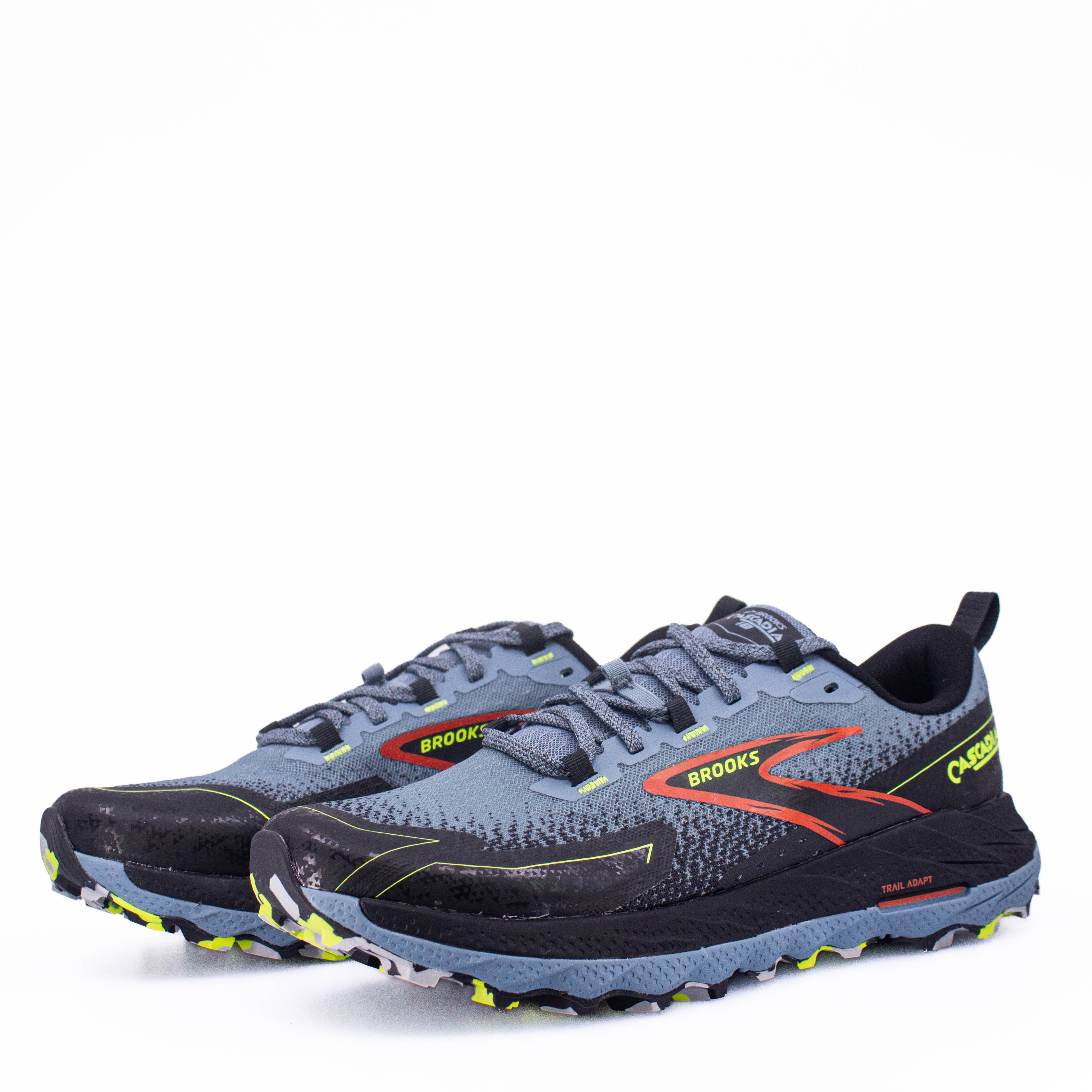 Brooks Cascadia 18 (2E Wide) Mens Citadel/ Ebony/ Lime - Frontrunner Colombo