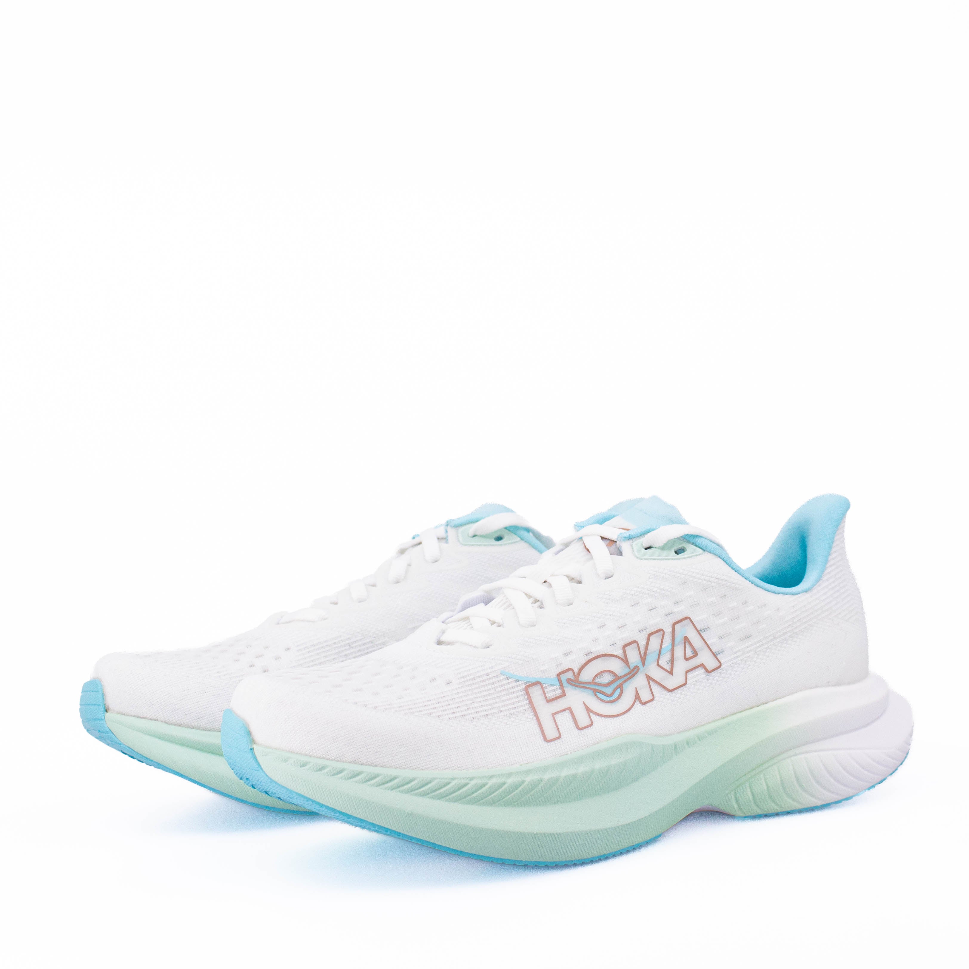 Hoka Mach 6 (D Wide) Womens Frost/Rose Gold - Frontrunner Colombo