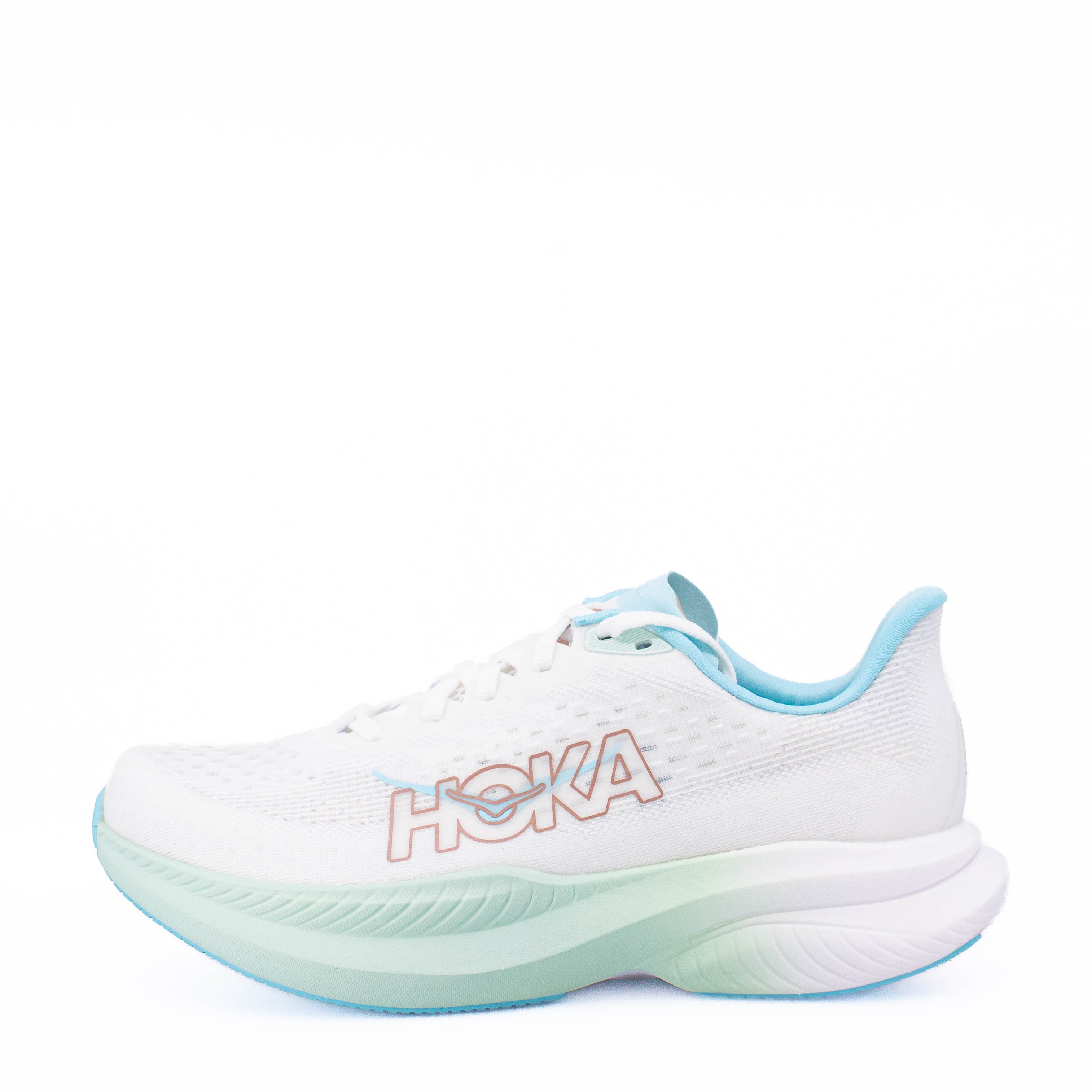 Hoka Mach 6 (D Wide) Womens Frost/Rose Gold - Frontrunner Colombo