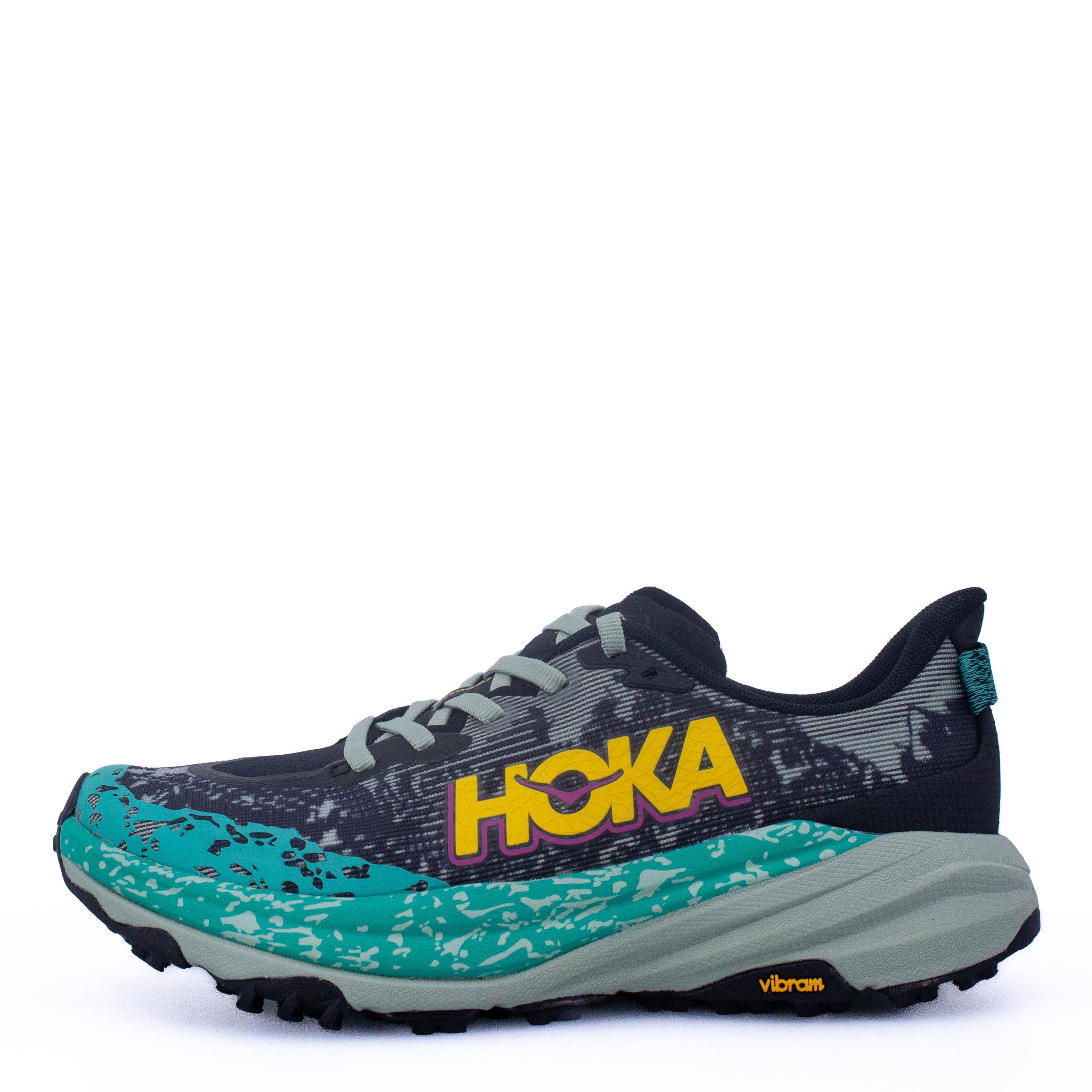 Hoka Speedgoat 6 (B Standard) Womens Black/Aloe Vera - Frontrunner Colombo