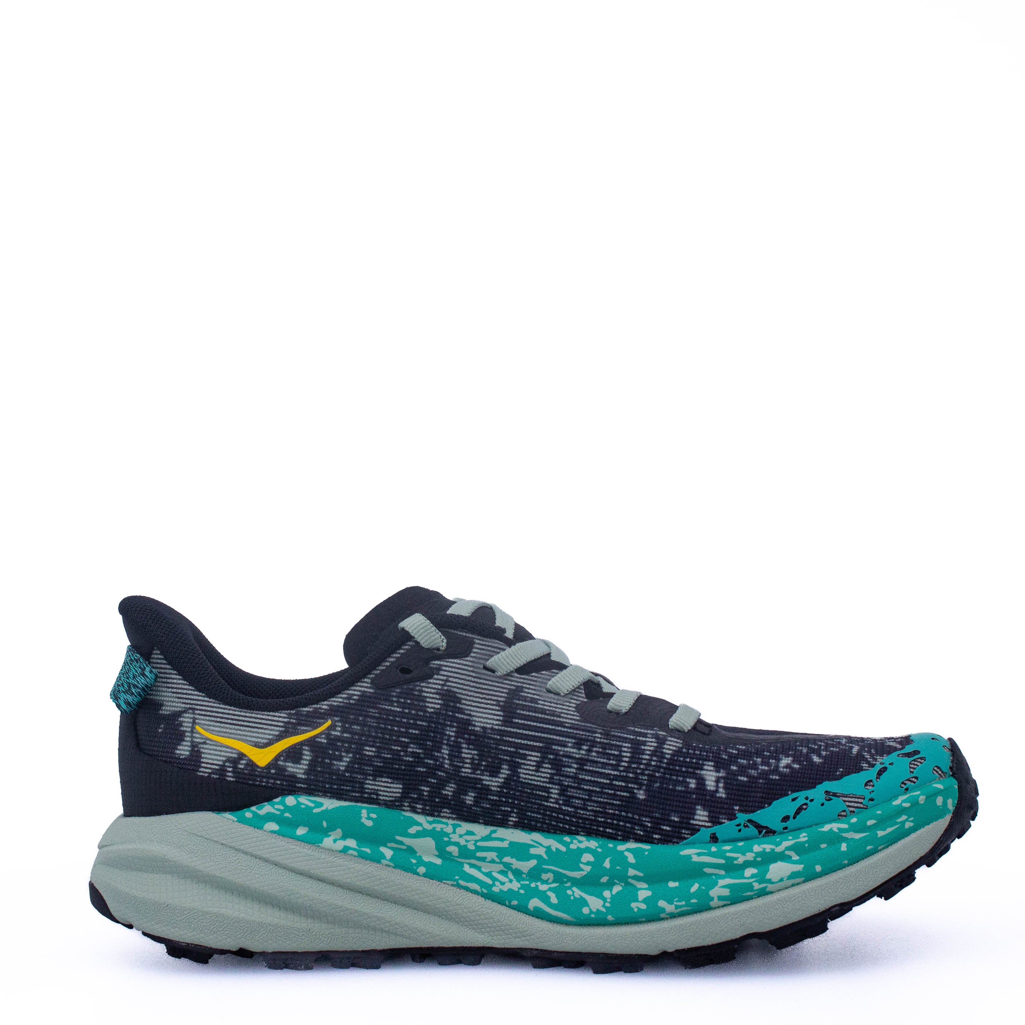 Hoka Speedgoat 6 (B Standard) Womens Black/Aloe Vera - Frontrunner Colombo