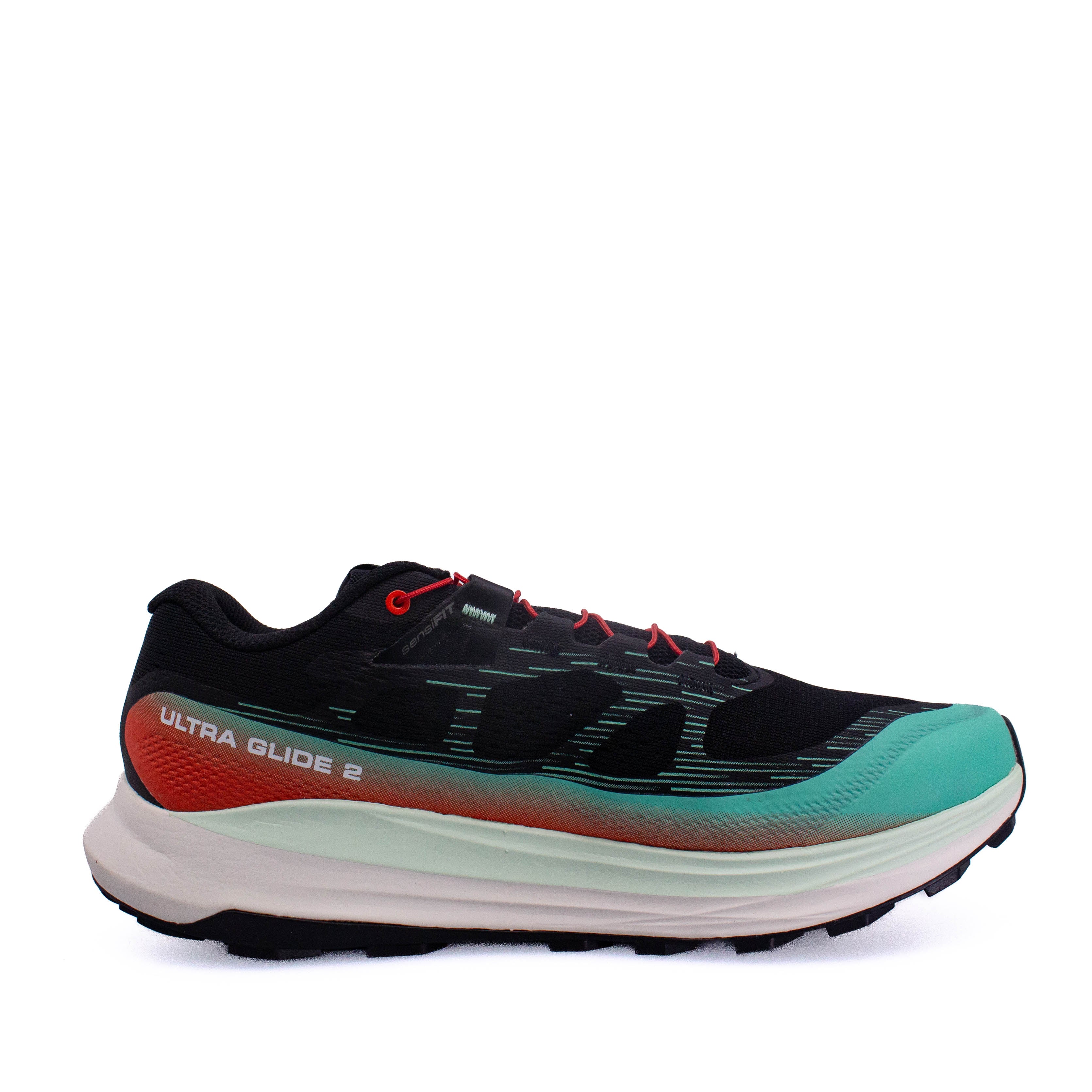 Salomon Ultra Glide 2 (D Standard) Mens Black/Electric Green/Cherry Tomato - Frontrunner Colombo