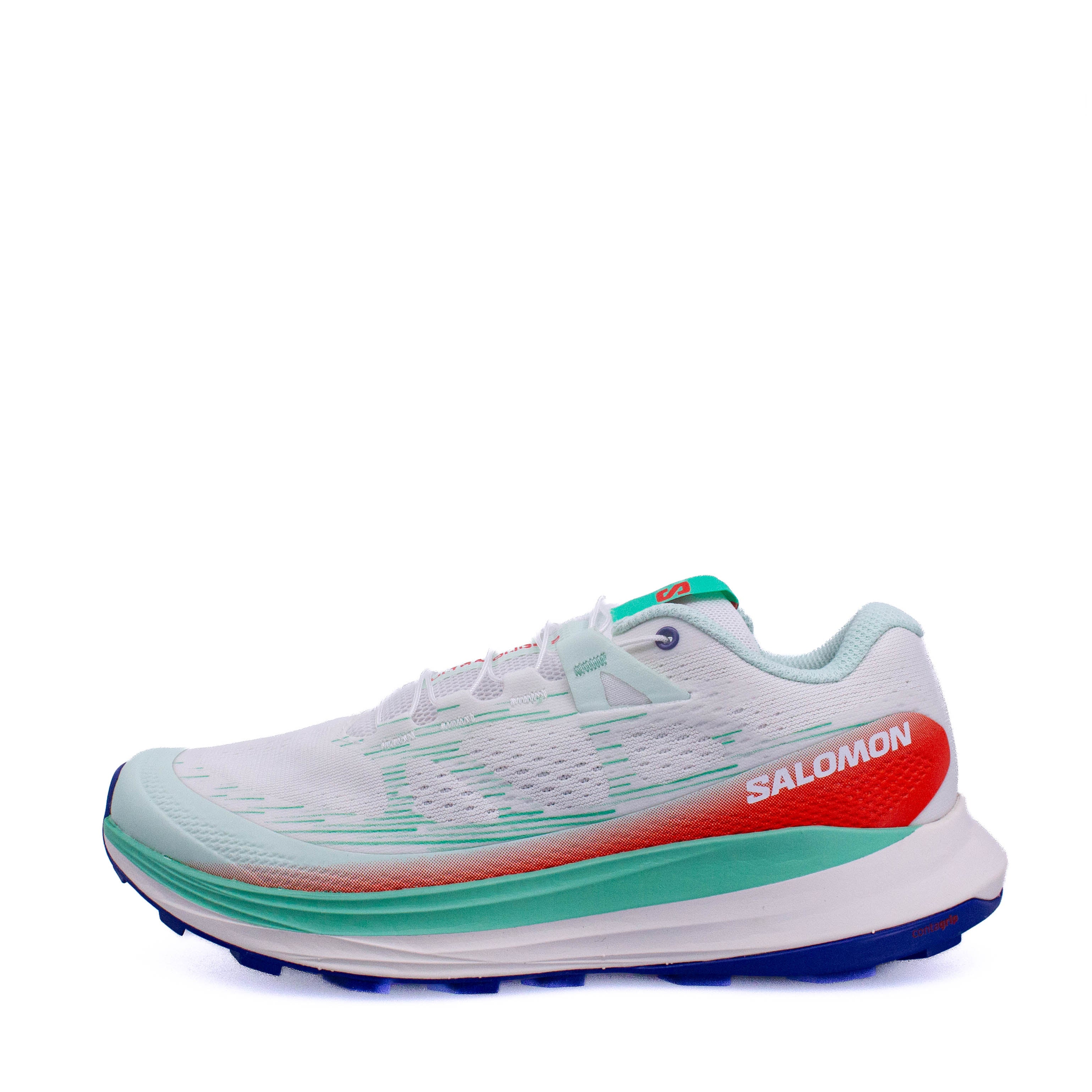 Salomon Ultra Glide 2 (B Standard) Womens White/Electric Green/Cherry Tomato - Frontrunner Colombo