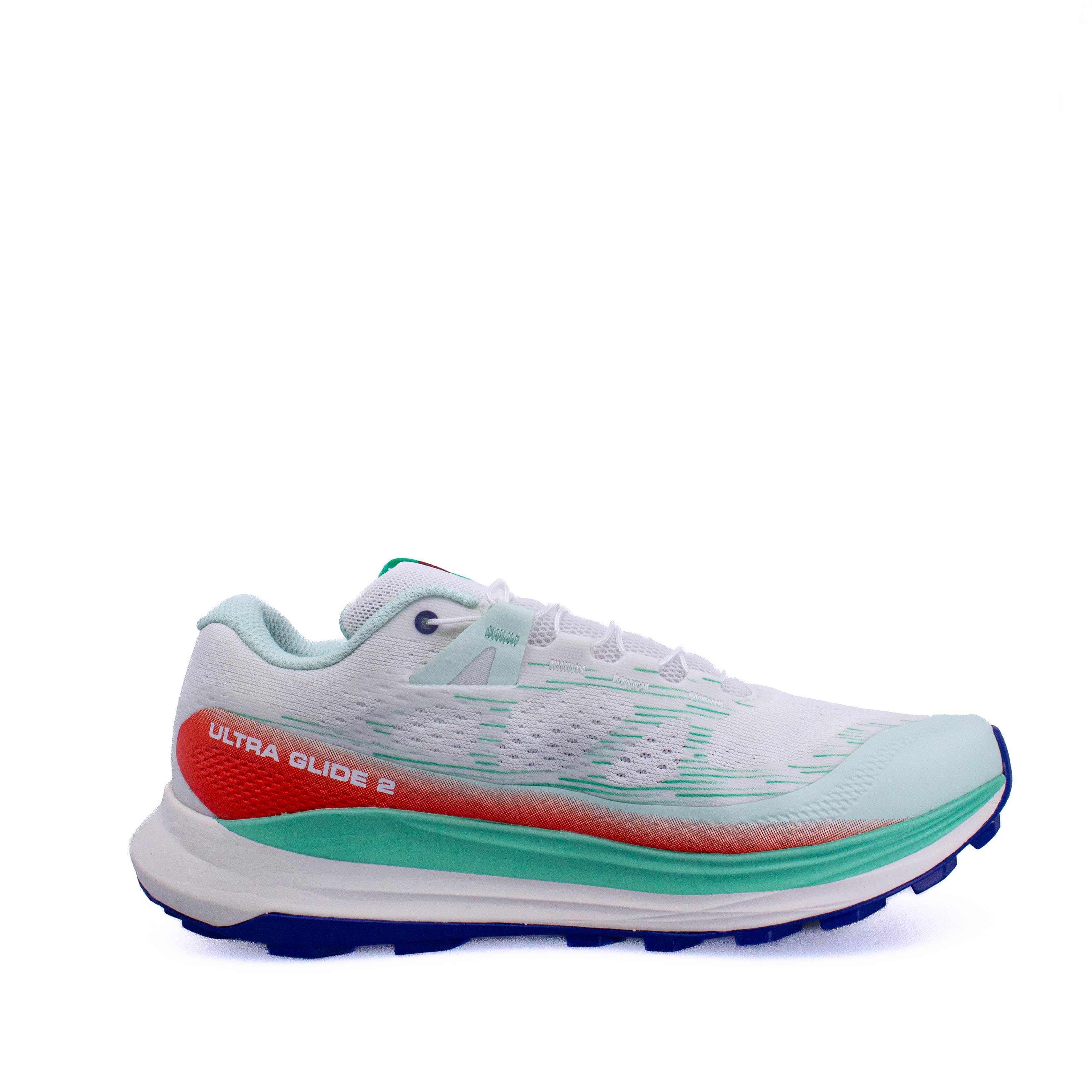 Salomon Ultra Glide 2 (B Standard) Womens White/Electric Green/Cherry Tomato - Frontrunner Colombo