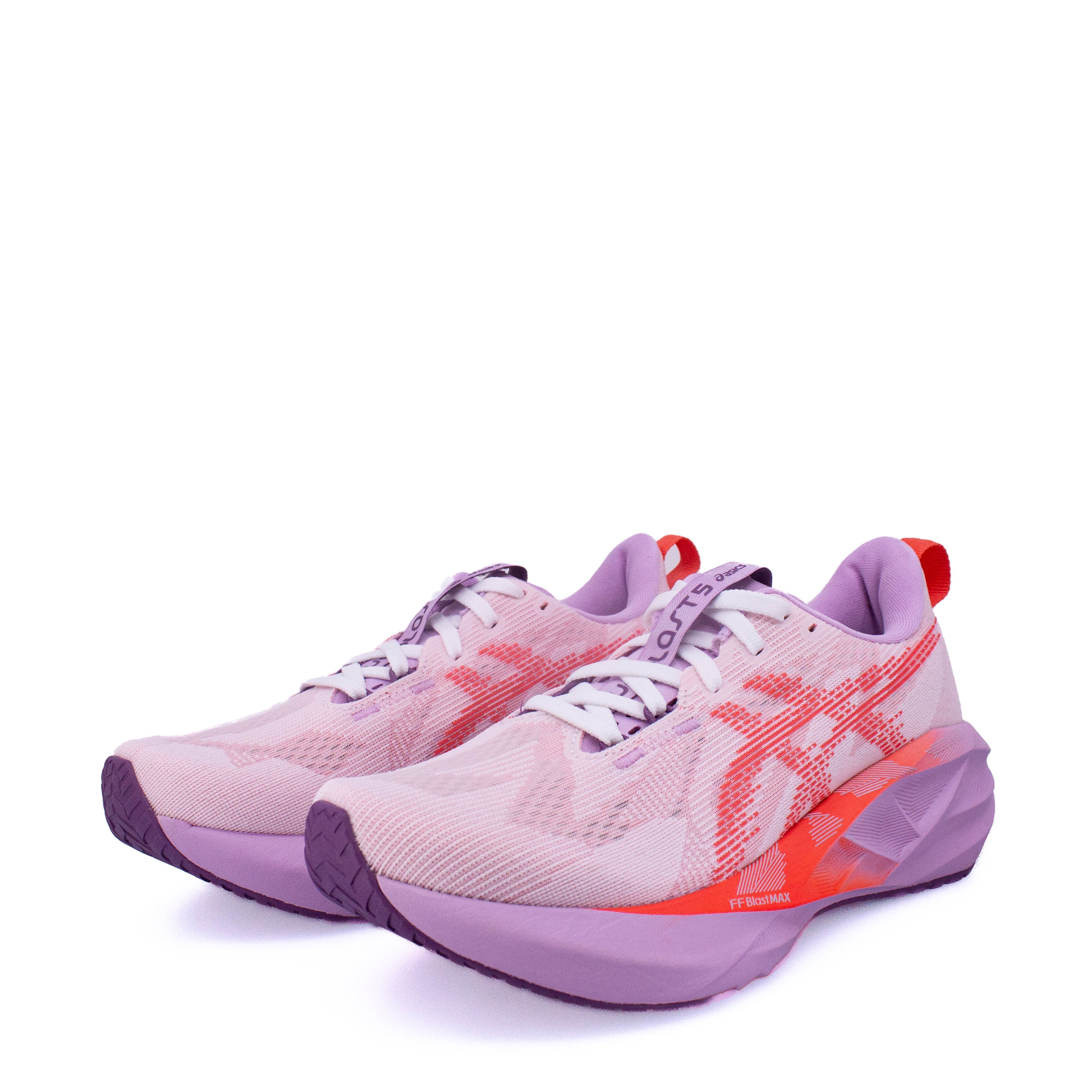 Asics Novablast 5 (B Standard) Womens White/Coral Reef - Frontrunner Colombo