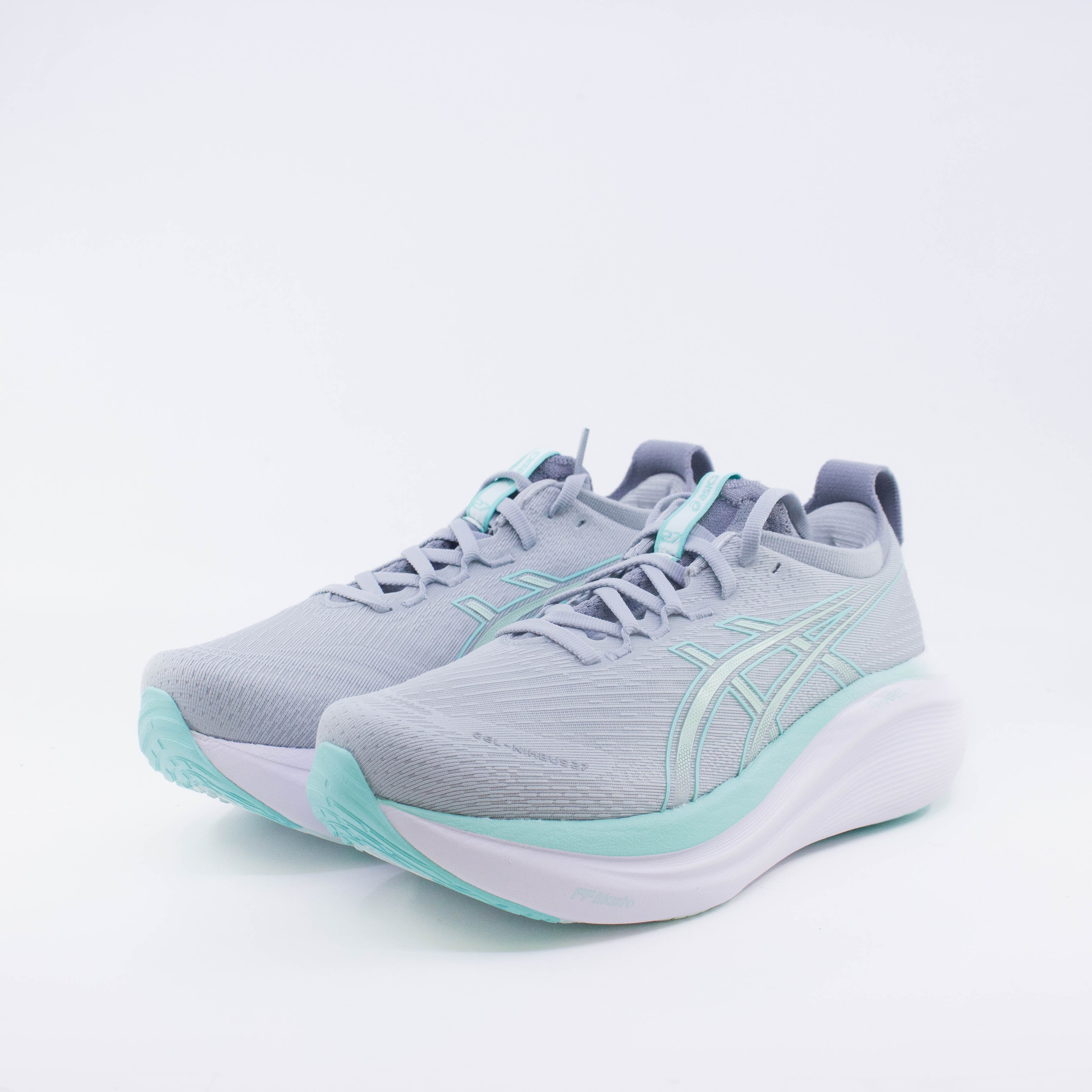 Asics Gel-Nimbus 27 (D Wide) Womens Grey/Mint - Frontrunner Colombo