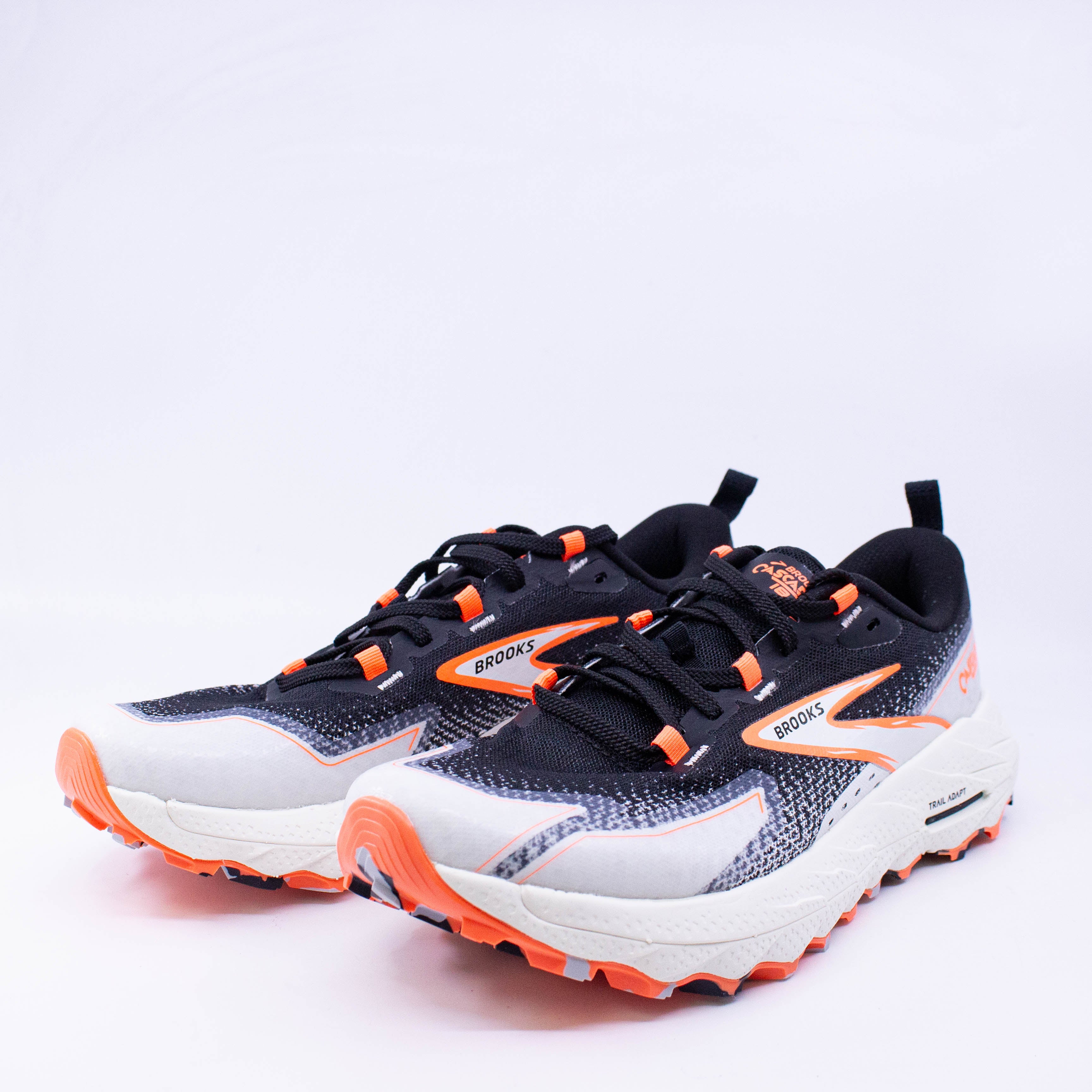 Brooks Cascadia 18 (B Standard) Womens Black/Blue Wash/Flame - Frontrunner Colombo