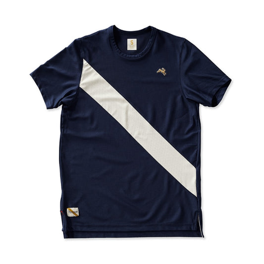 Tracksmith Van Cordlandt Tee Mens - Navy/Ivory - Frontrunner Colombo