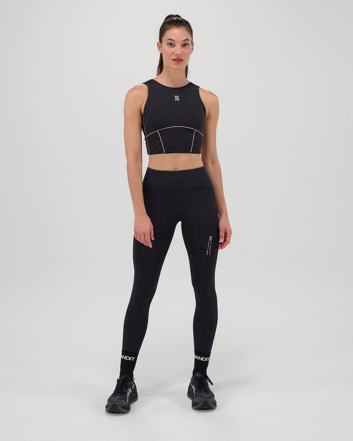 Bandit Stamina™ Pop Stitch™ High Waist Leggings Women's - Black - Frontrunner Colombo