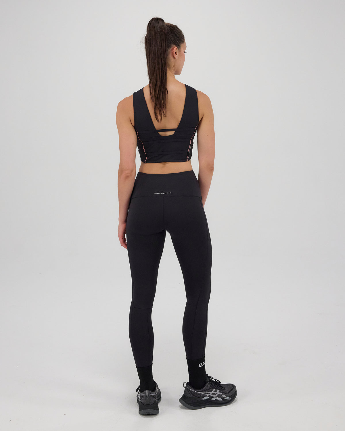 Bandit Stamina™ Pop Stitch™ High Waist Leggings Women's - Black - Frontrunner Colombo