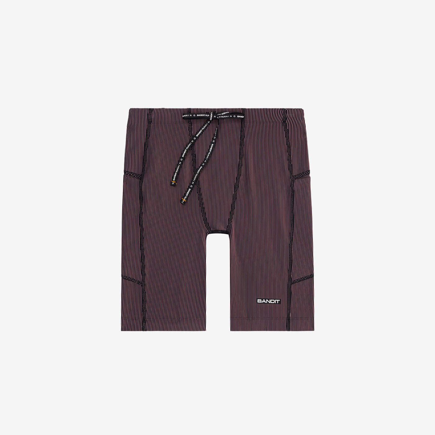 Bandit Striped Cadence™ 7 Pocket Half Tights Men's - Black with Mauve - Frontrunner Colombo