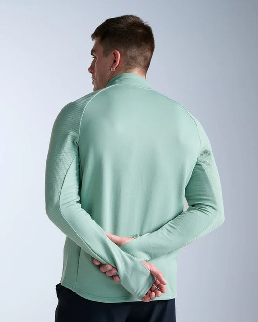 2XU Ignition Haptic 1/4 Zip Mens Green - Frontrunner Colombo
