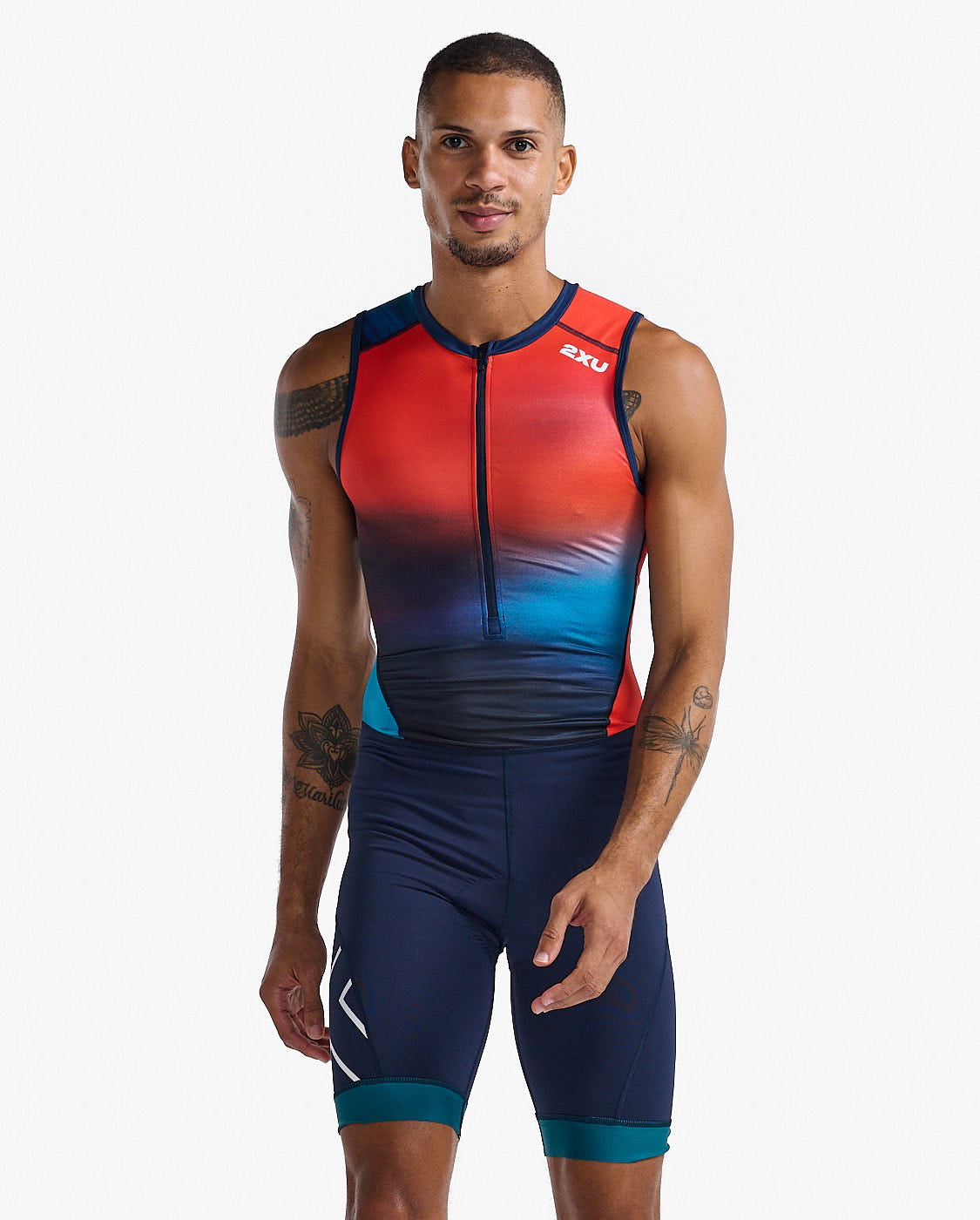 2XU Core Trisuit Mens Poppy/Midnight - Frontrunner Colombo