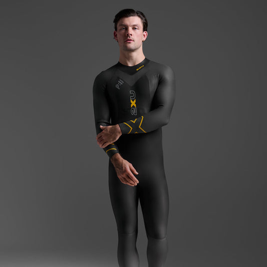 2XU Propel P:1 Wetsuits Mens - Black/Ambition - Frontrunner Colombo