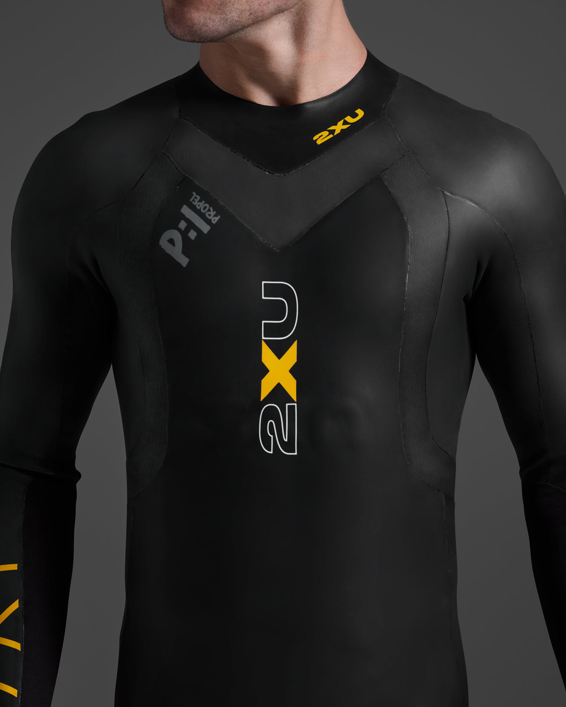 2XU Propel P:1 Wetsuits Mens - Black/Ambition - Frontrunner Colombo