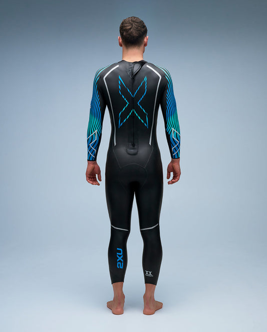 2XU Propel P:2 Wetsuit Mens Black/Aloha - back