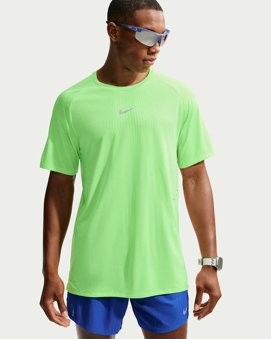 Nike Stride Aero-FIT Short-Sleeve Running Top Mens - Volt/Light Silver - Frontrunner Colombo