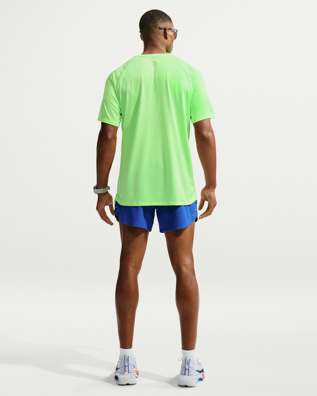 Nike Stride Aero-FIT Short-Sleeve Running Top Mens - Volt/Light Silver - Frontrunner Colombo