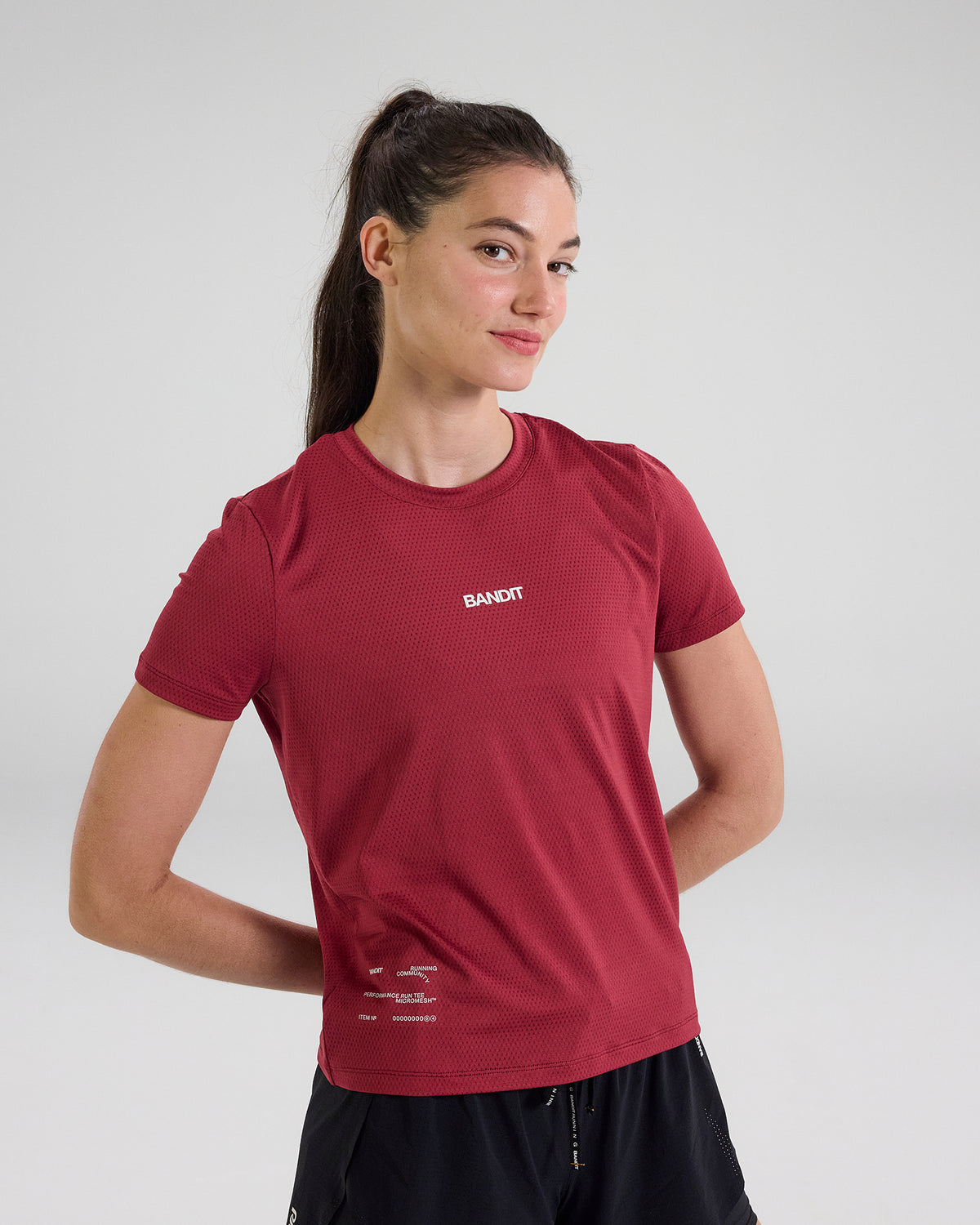 Bandit MicroMesh™ Run Tee Women's - Berry - Frontrunner Colombo