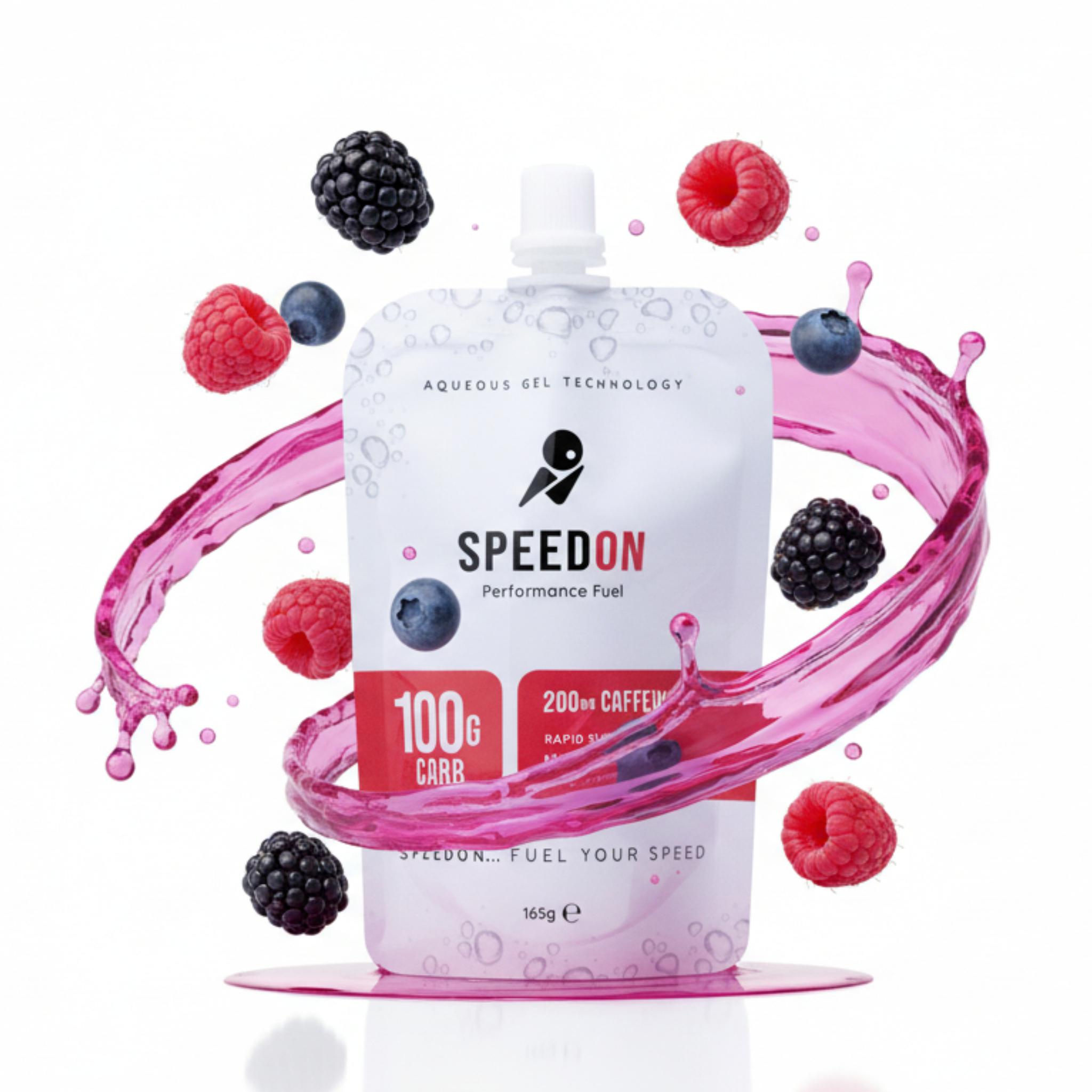 SpeedON Aqueous Gel- 60g Carb- Mild Berry 120mg Caff - Frontrunner Colombo
