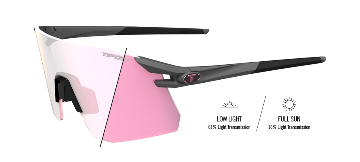 Tifosi Moab XC Matte Gunmetal with Clarion Pink Fototec lens