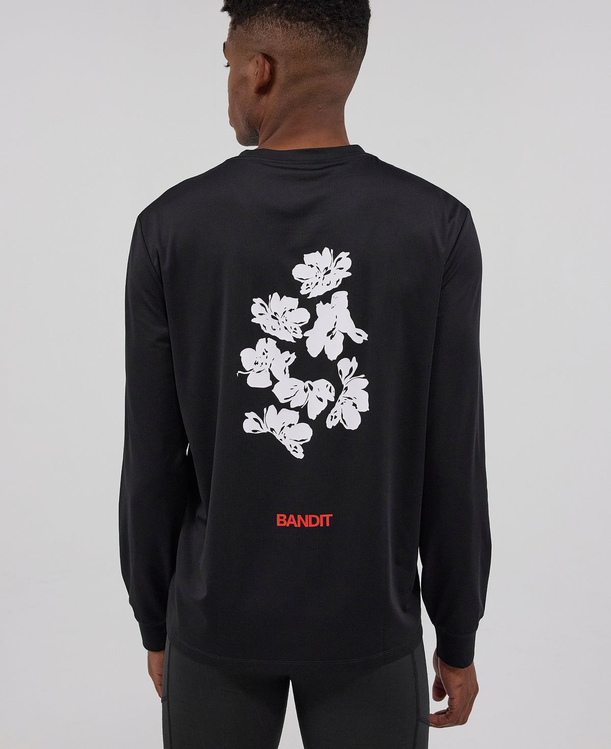 Bandit NanoMesh™ Abstract Floral Long Sleeve Unisex - Black - Frontrunner Colombo